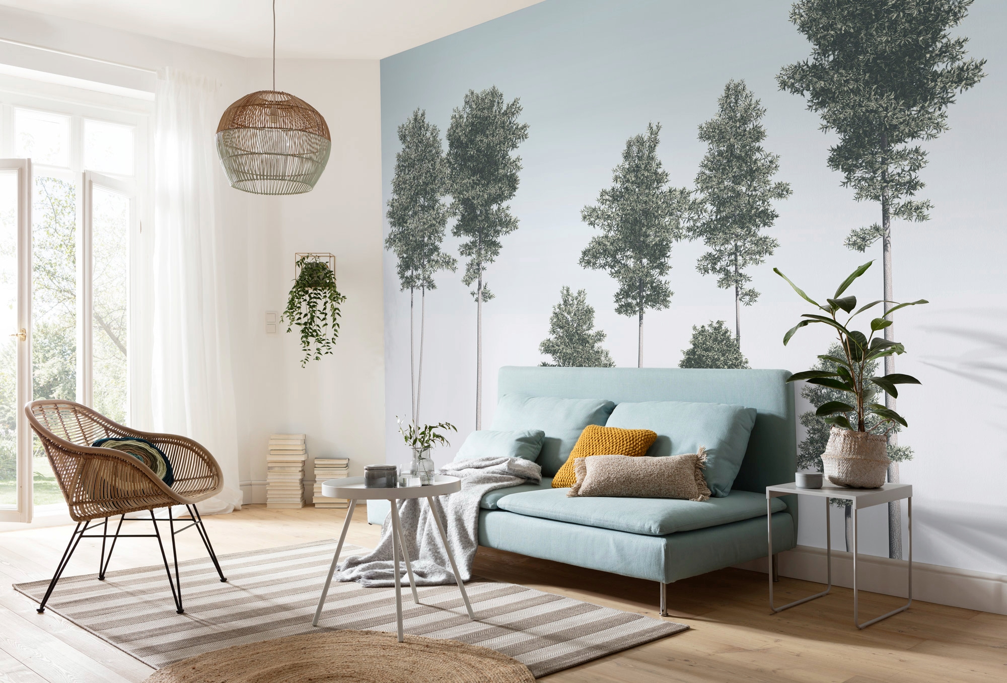 Komar Papier peint intissé »Digitaldruck Vlies -  Pines - Grösse 400 x 280 cm« imprimé Wohnzimmer, Schlafzimmer