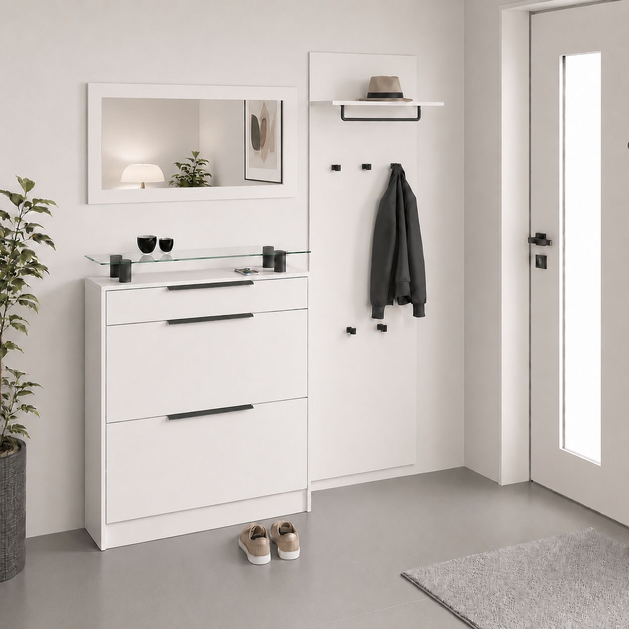 Image of borchardt Möbel Garderoben-Set "Tom" 3 Stk. tlg.