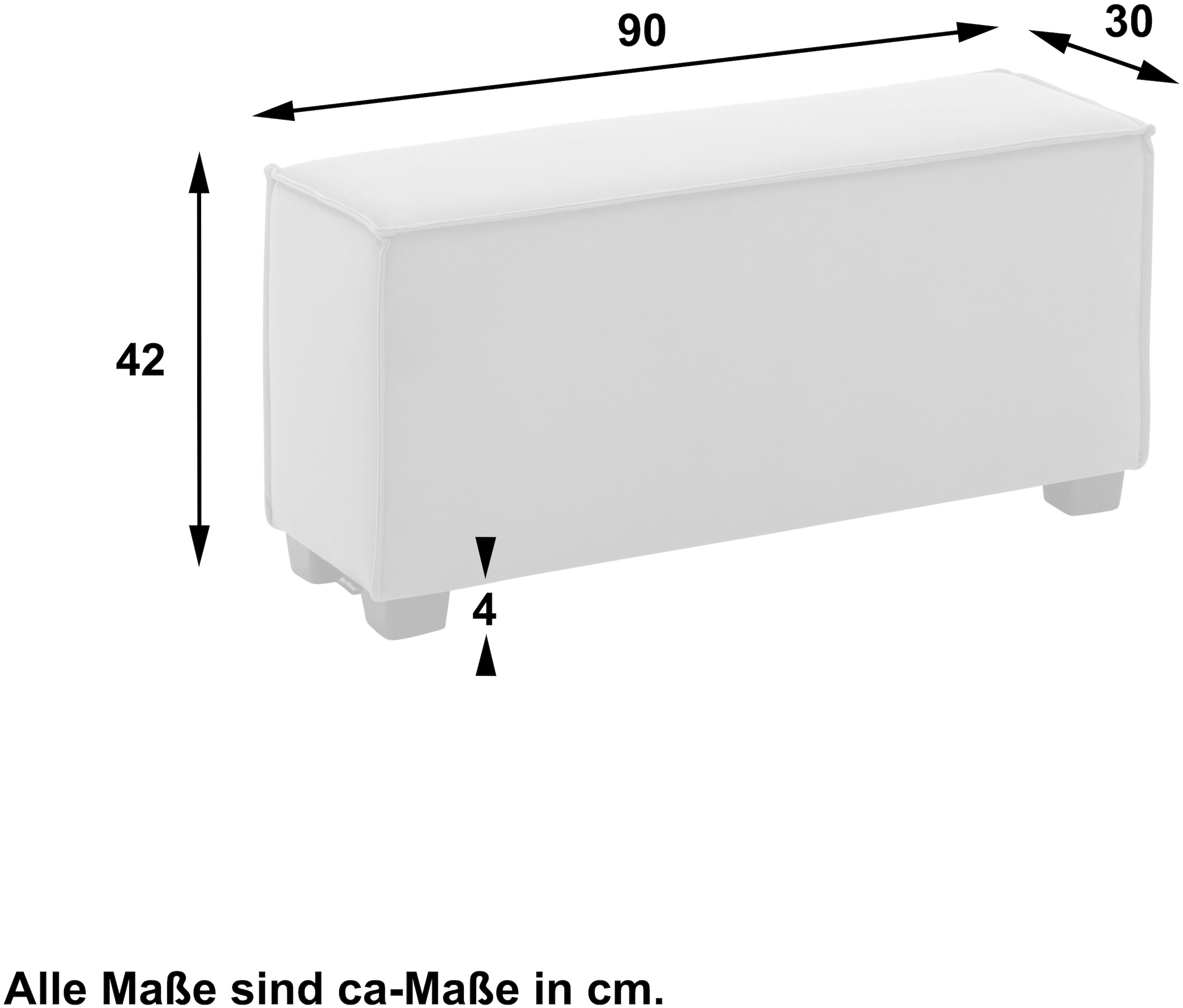Max Winzer® Sofaelement »MOVE«, Einzelelement 90/30/42 cm, individuell kombinierbar