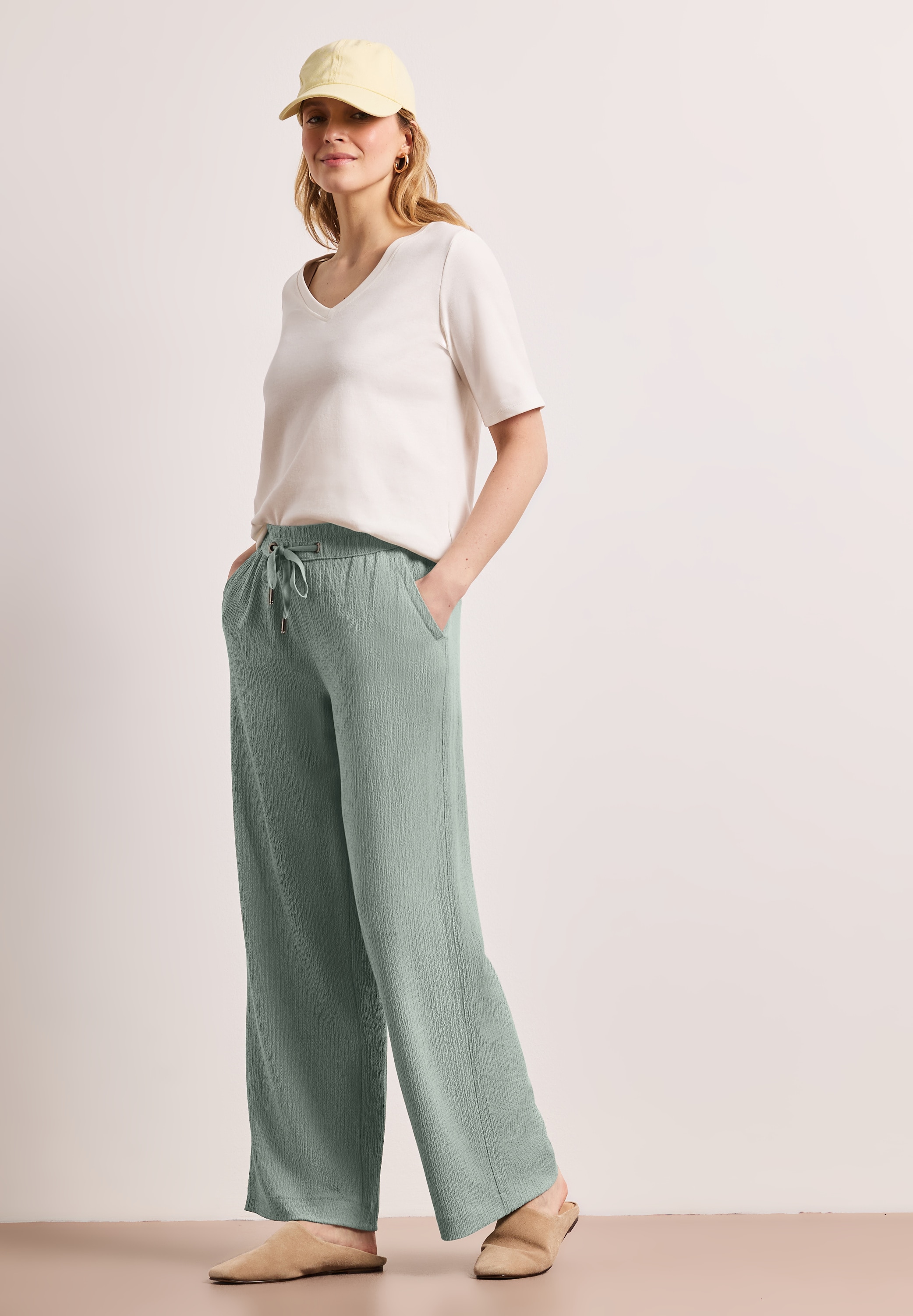 STREET ONE Pantalon de jogging  avec ceinture élastique
