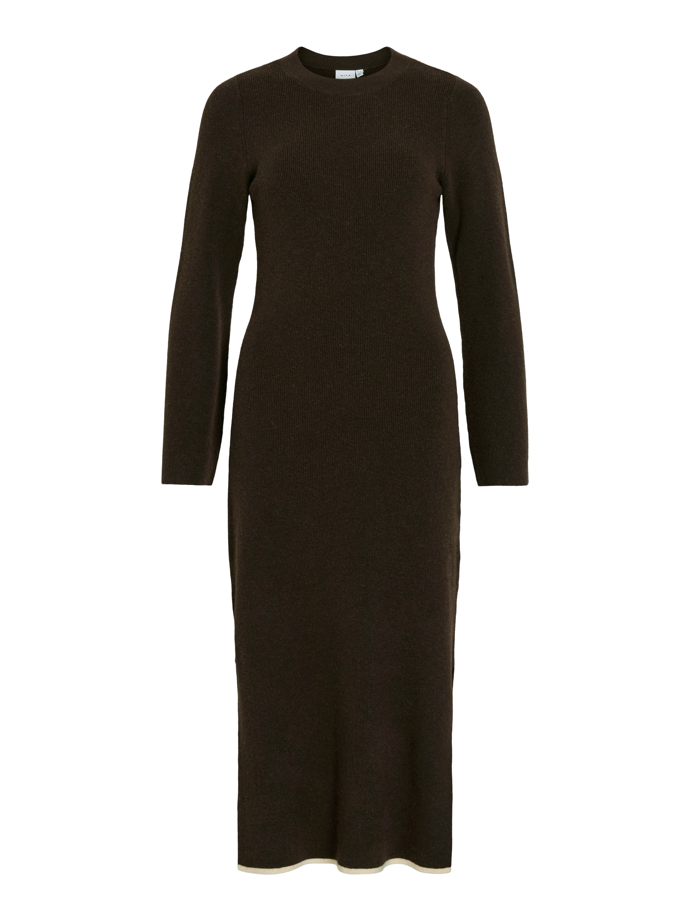 Vila Robe en tricot »VIKERRY O-NECK L/S KNIT MAXI DRESS-NOOS« mélange de matériaux, coupe régulière