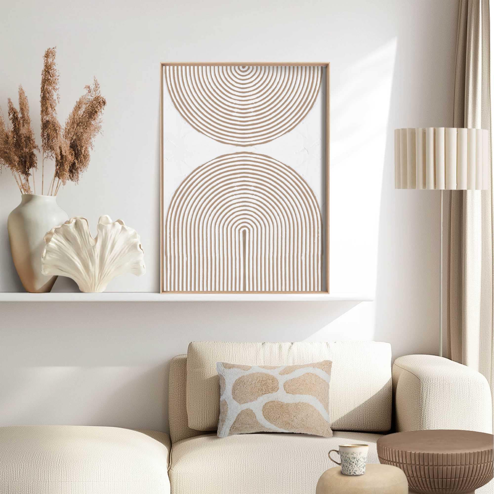 Reinders! Wandbild »Reliefbögen« Wohnzimmer - Beige - MDF - Abstrakt - 30x40 cm