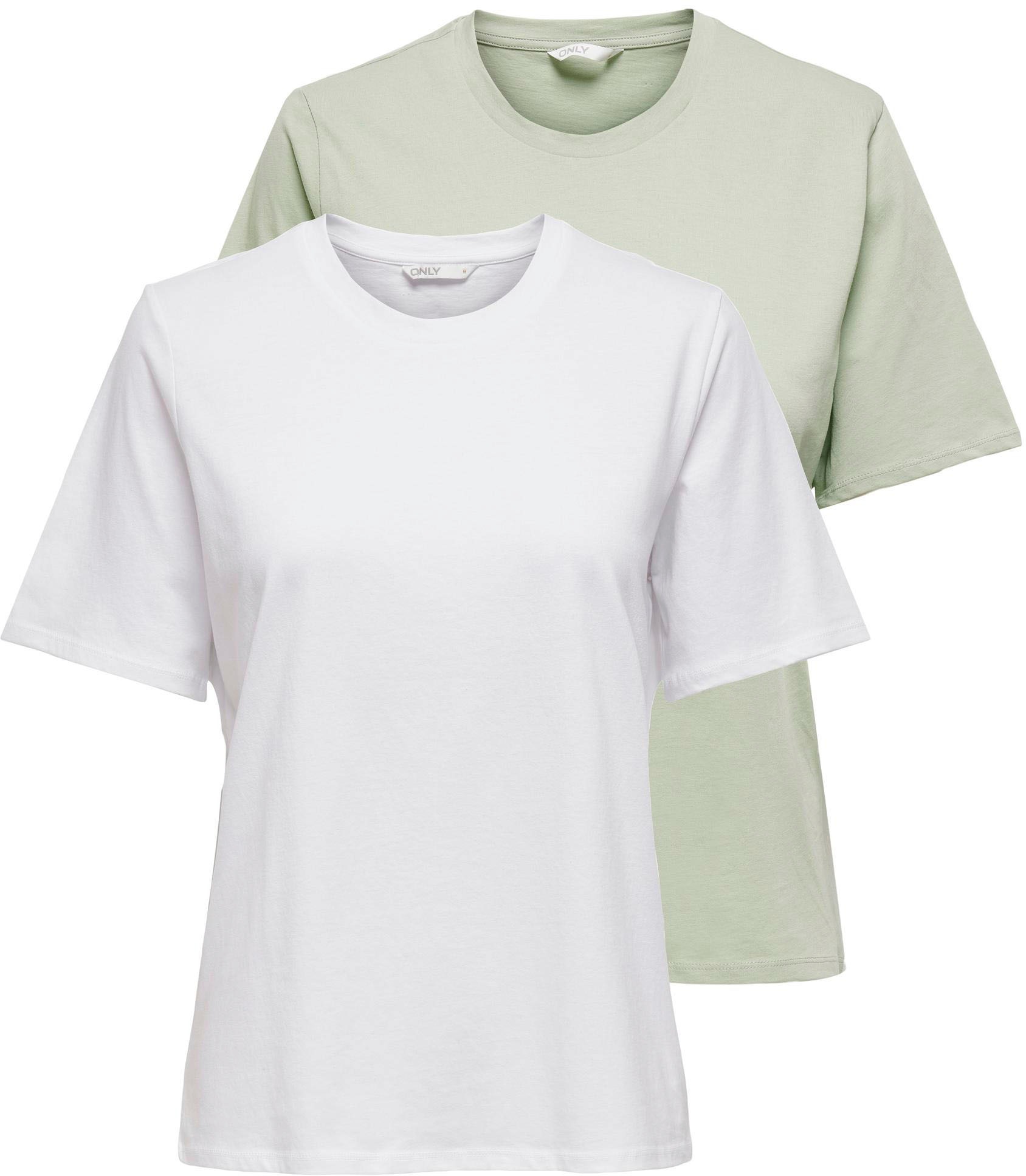 Image of Only Rundhalsshirt »ONLONLY LIFE S/S TOP«, (2er-Pack) bei Ackermann Versand Schweiz