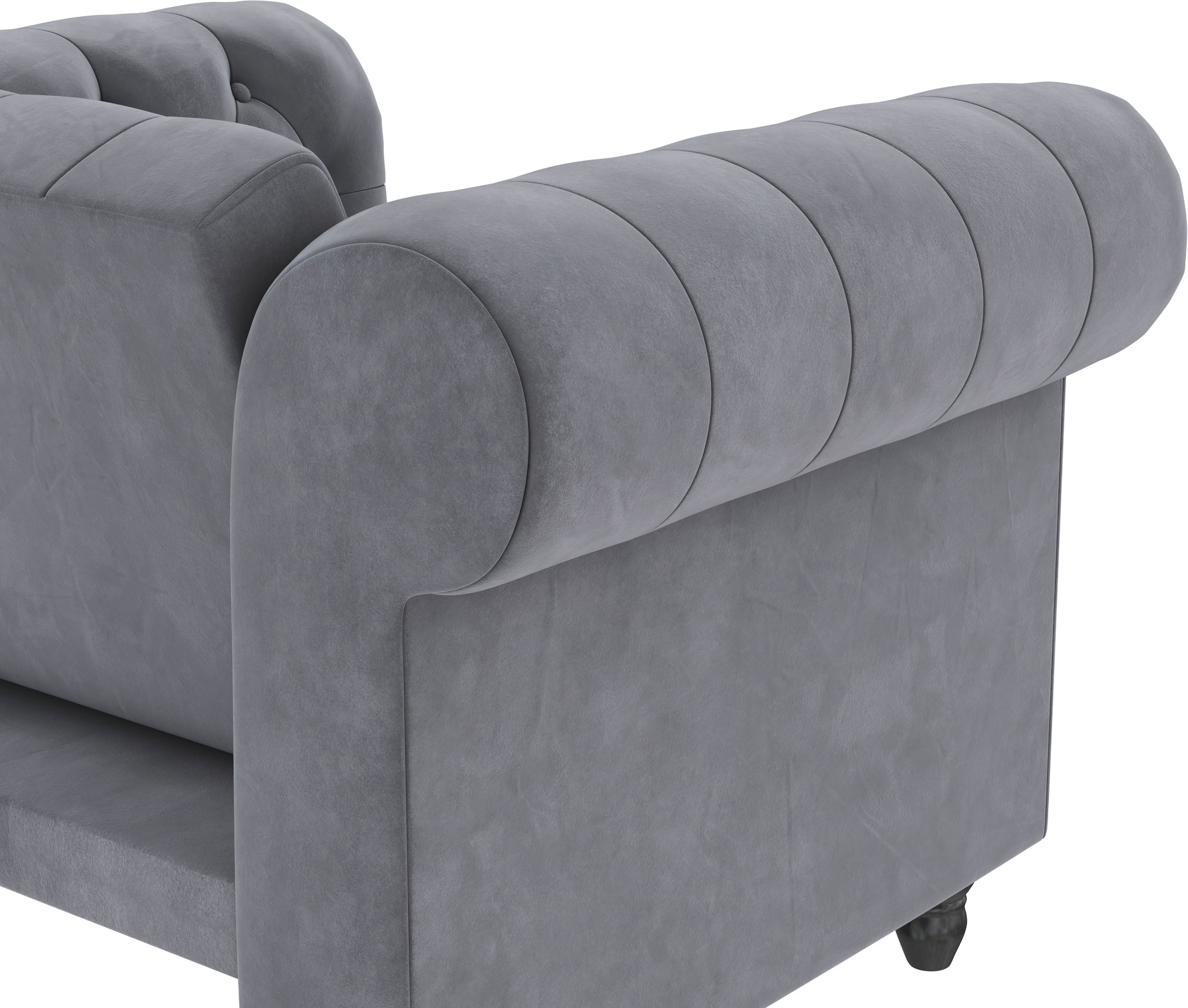 Dorel Home Chesterfield-Sessel »Felix«, mit Rückenlehne 3-fach verstellbar, Beine Massivholz, Sitzhöhe 46 cm