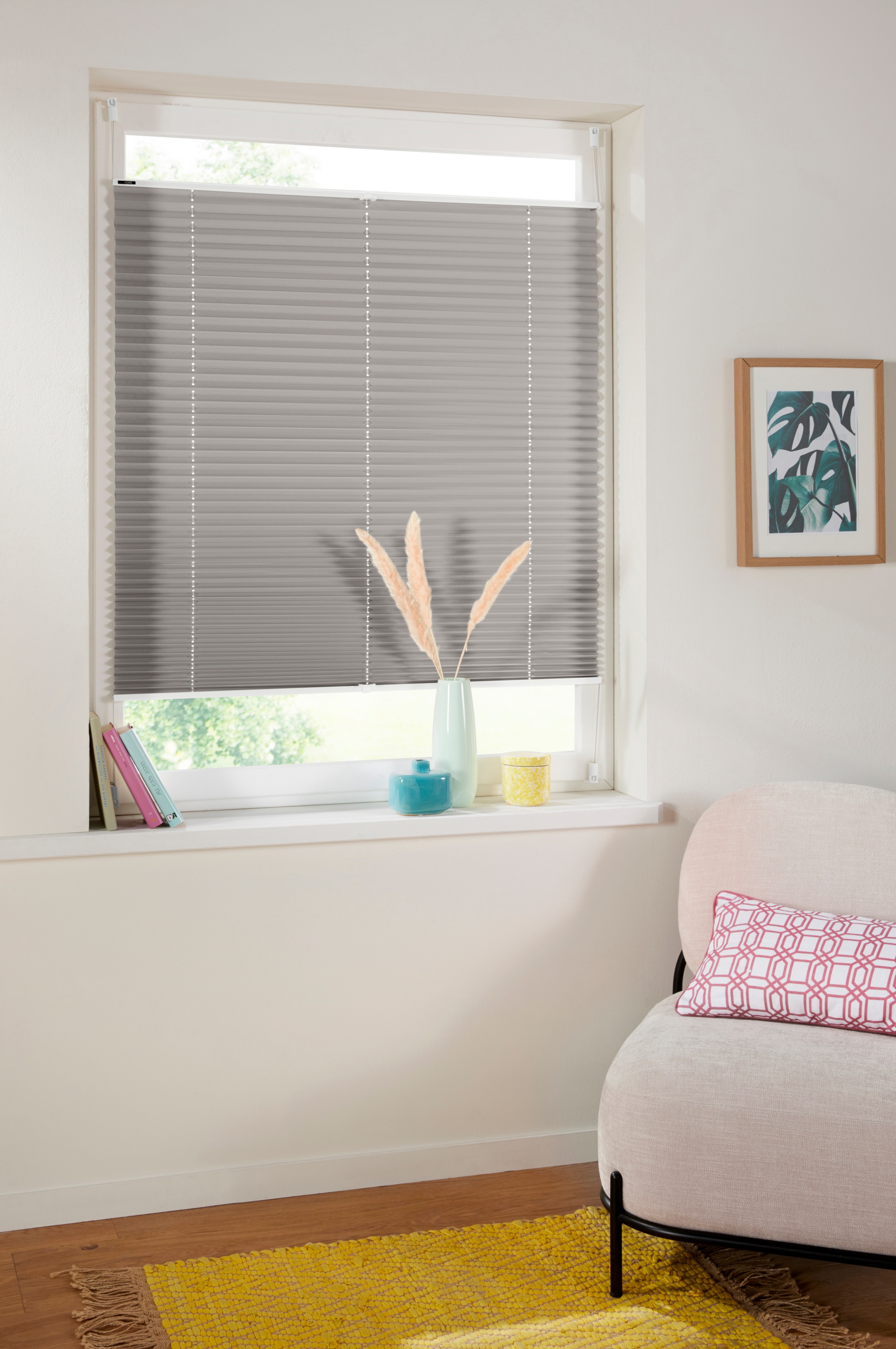 Image of my home Plissee »Laholm«, verdunkelnd, energiesparend, ohne Bohren, verspannt, im Fixmass, uni, monochrom, basic bei Ackermann Versand Schweiz