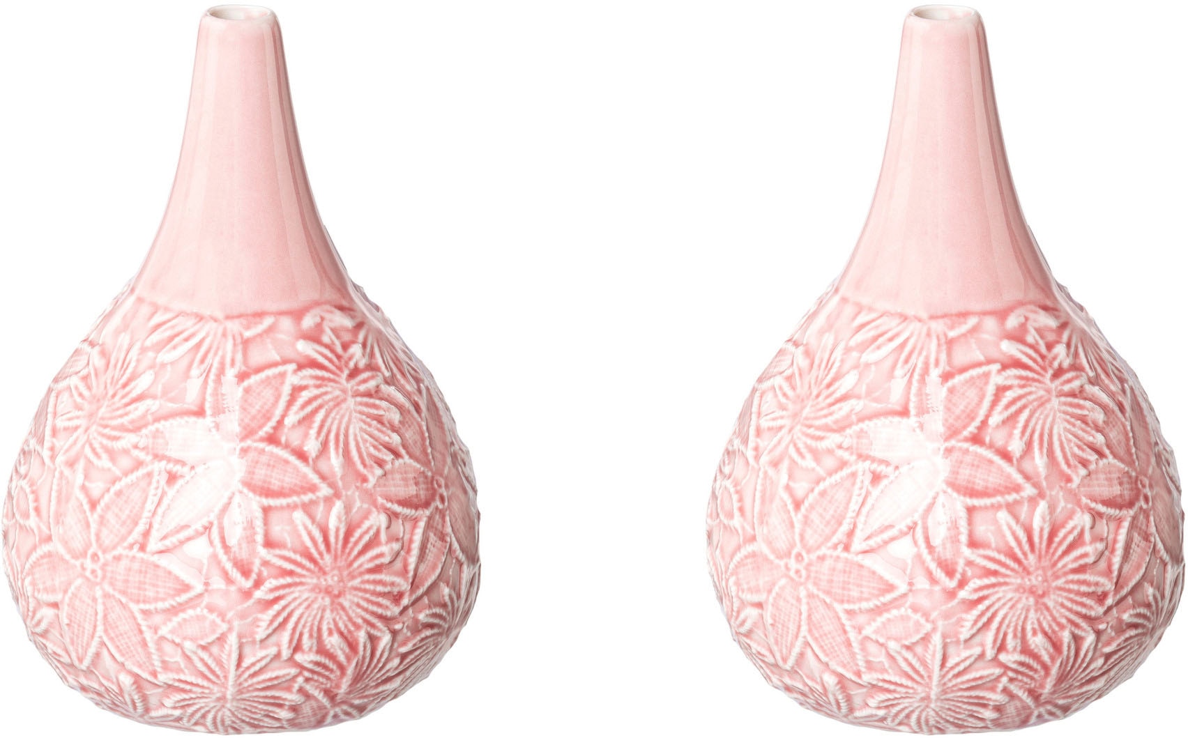 Image of Creativ home Tischvase "BLOOMING" Vase mit Blütendesign, aus Porzellan