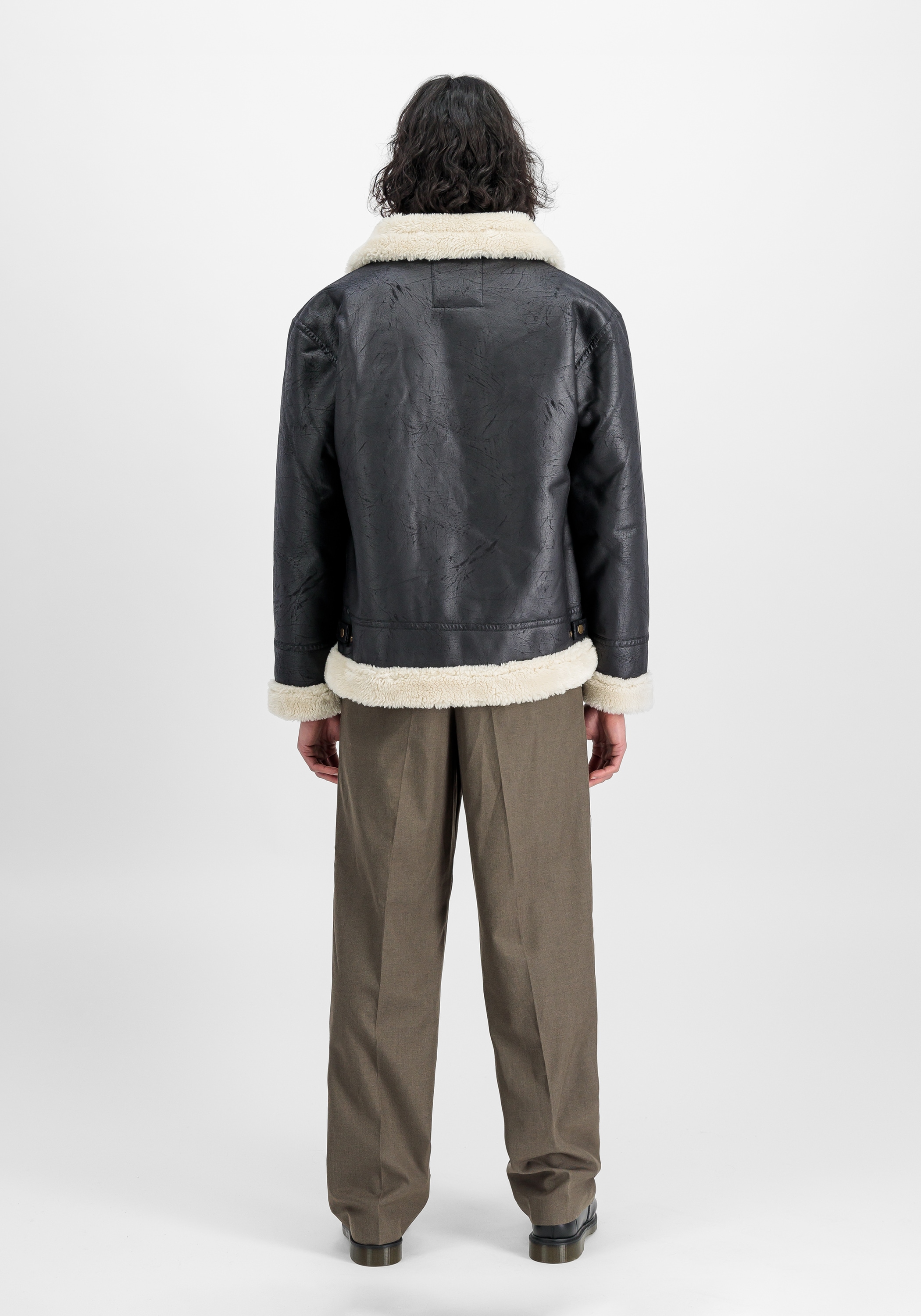 Alpha Industries Lederjacke »Alpha Industries Men - Bomber Jackets B-3 Faux Leather«