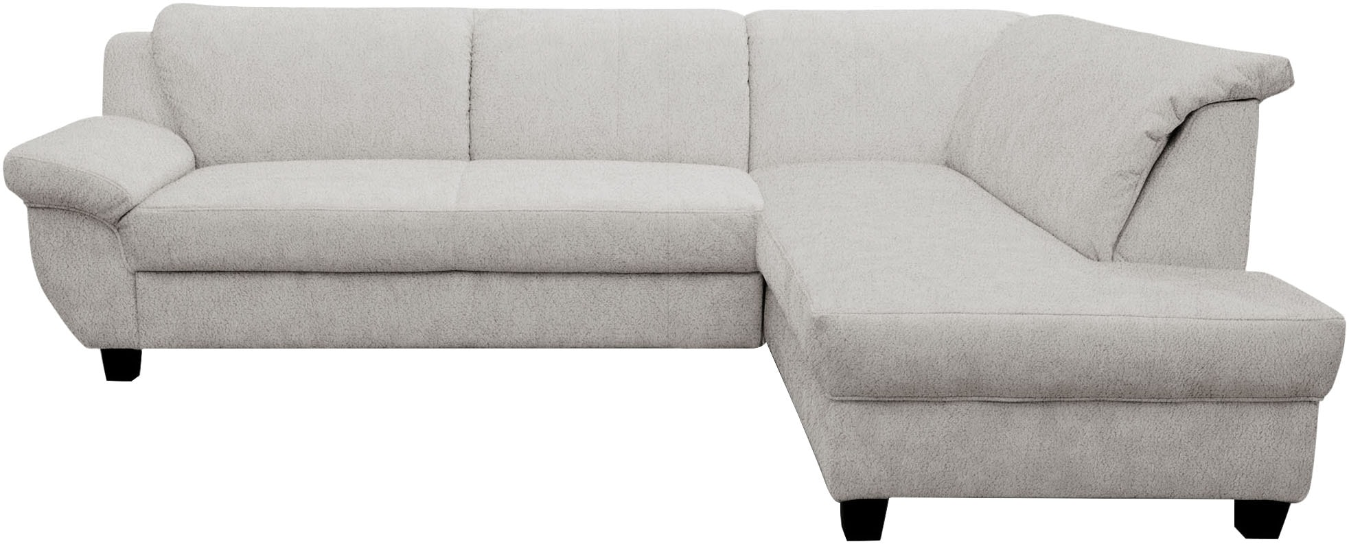 GOODproduct Ecksofa »Sillkeborg 254 x 186 cm, formschönes Sofa mit dunklen Füssen« aus pflegeleichtem, weichem Luxus-Microfaser