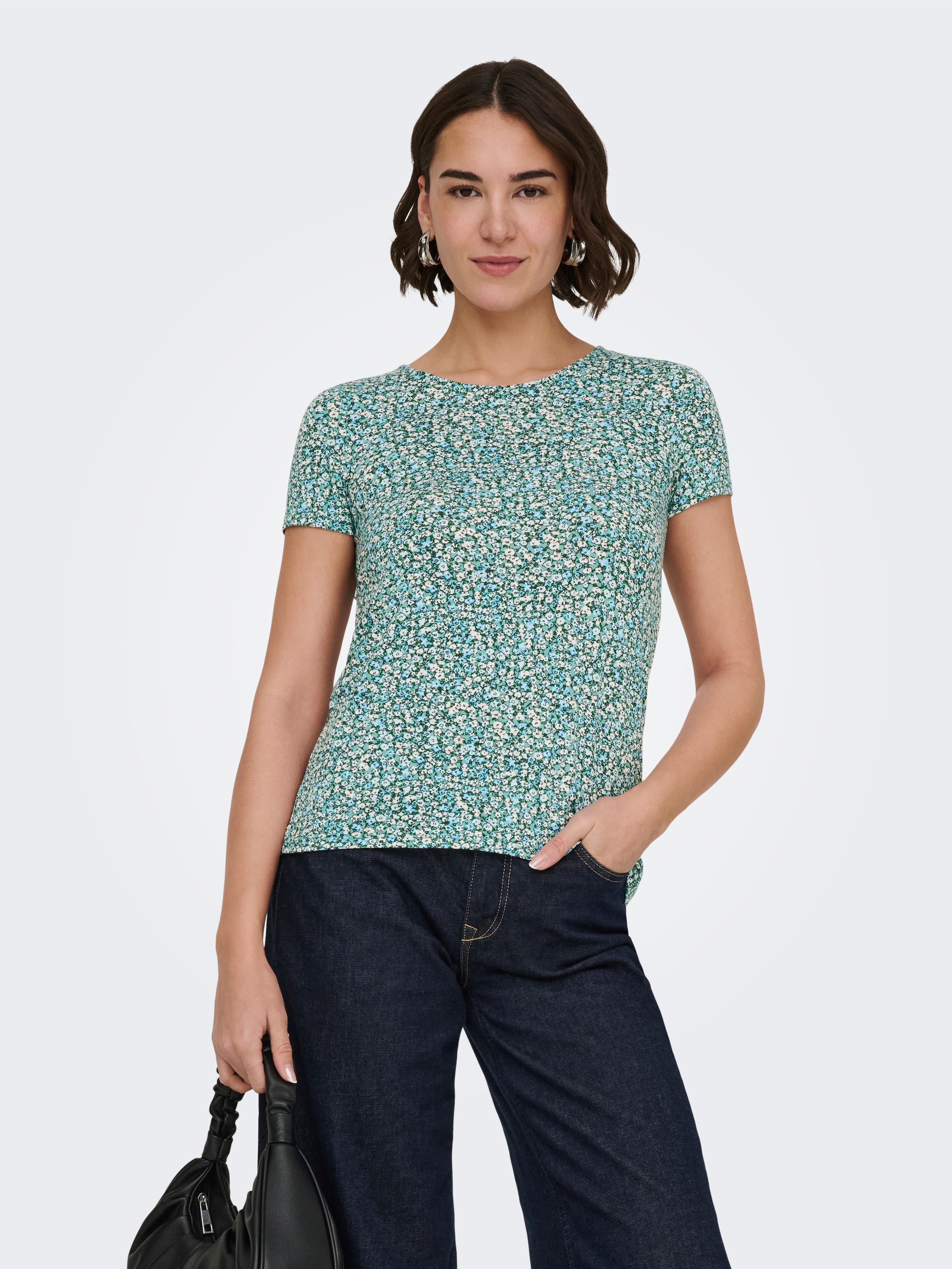 ONLY Kurzarmshirt »ONLBERA BACK LACE UP S/S TOP JRS NOOS«