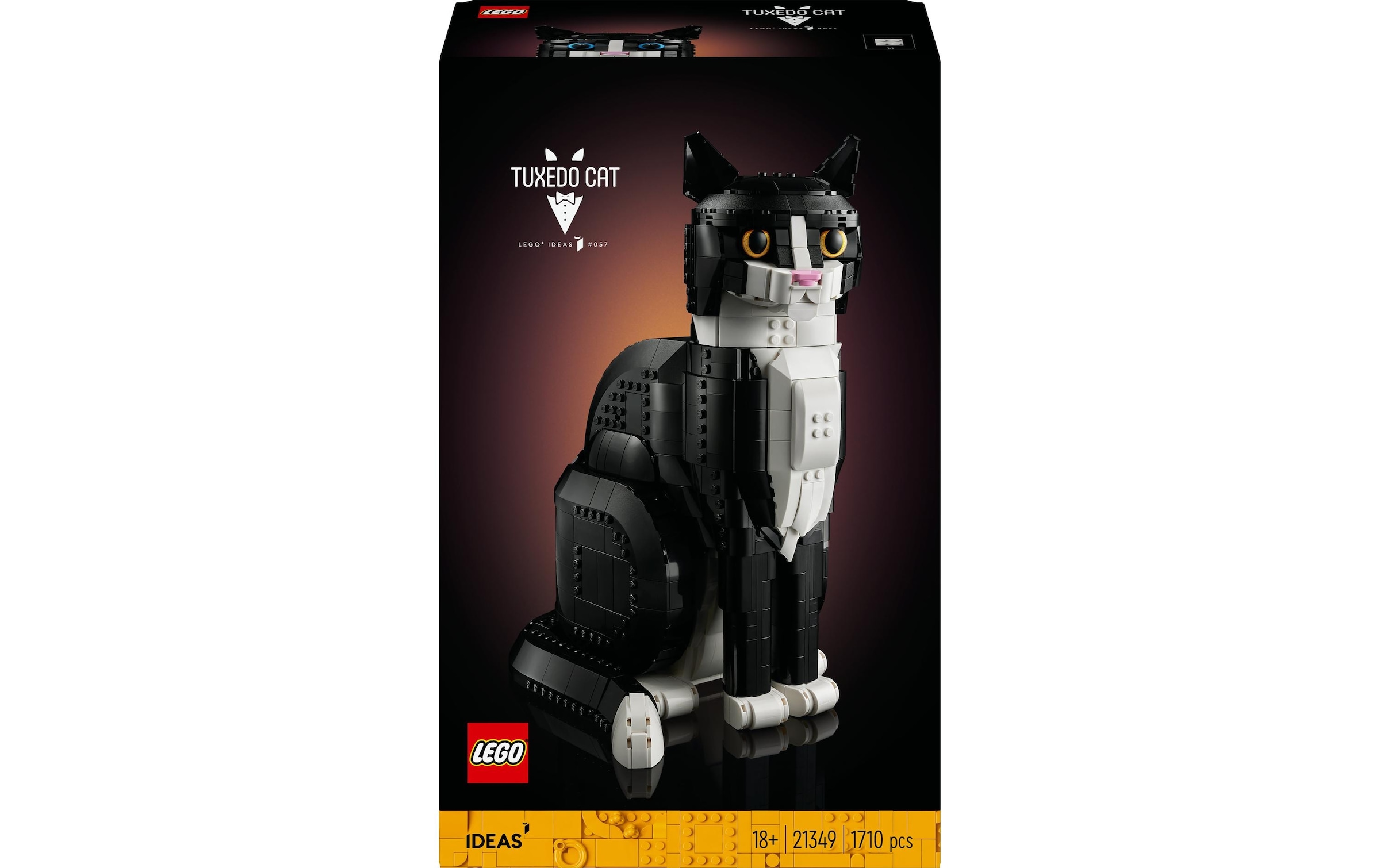 Image of LEGO Spielbausteine "Schwarz-weisse Katze"