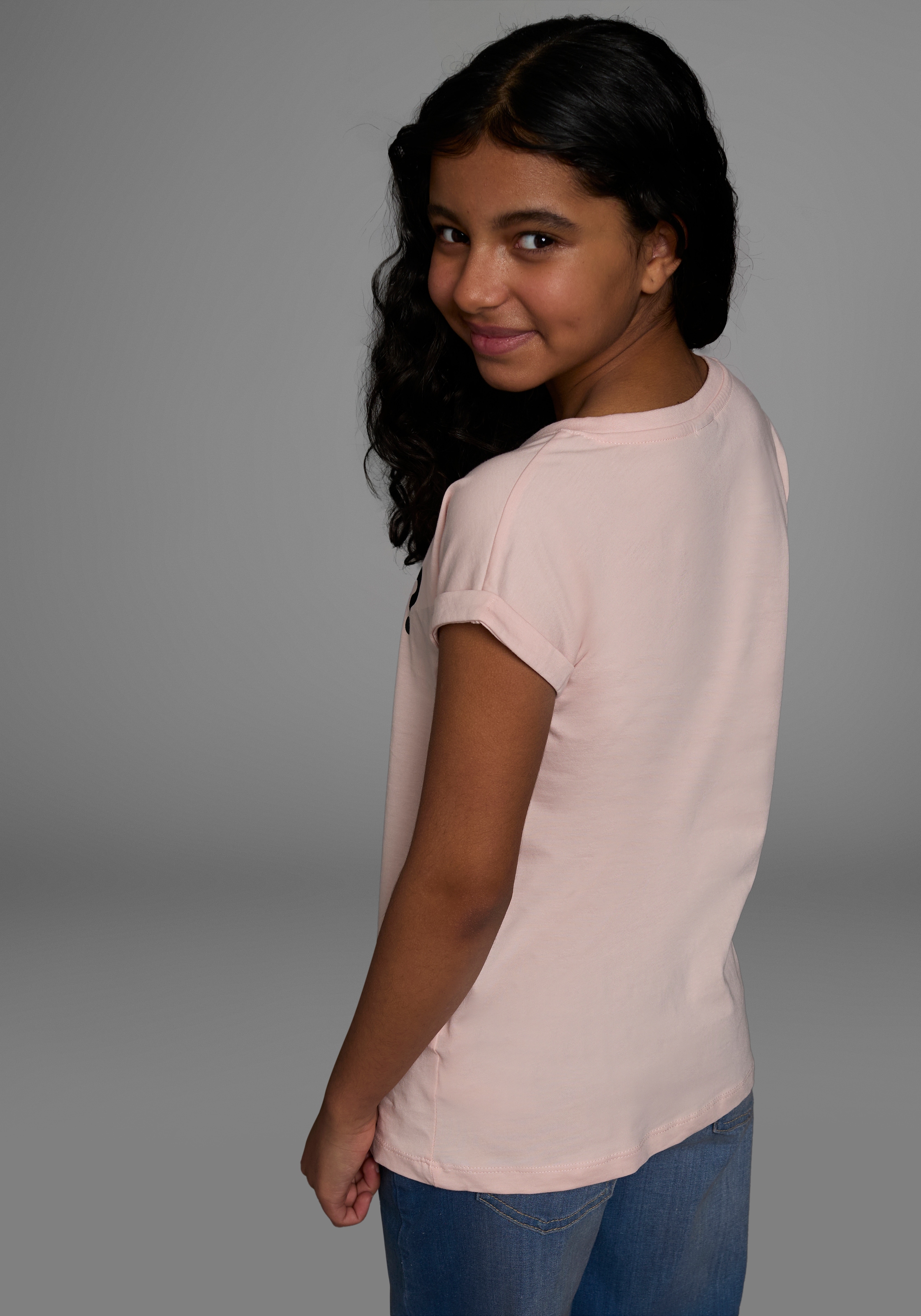 KIDSWORLD T-Shirt »&duso?«, kurzärmelig, bedruckt, Rundhalsausschnitt, aus Baumwolle