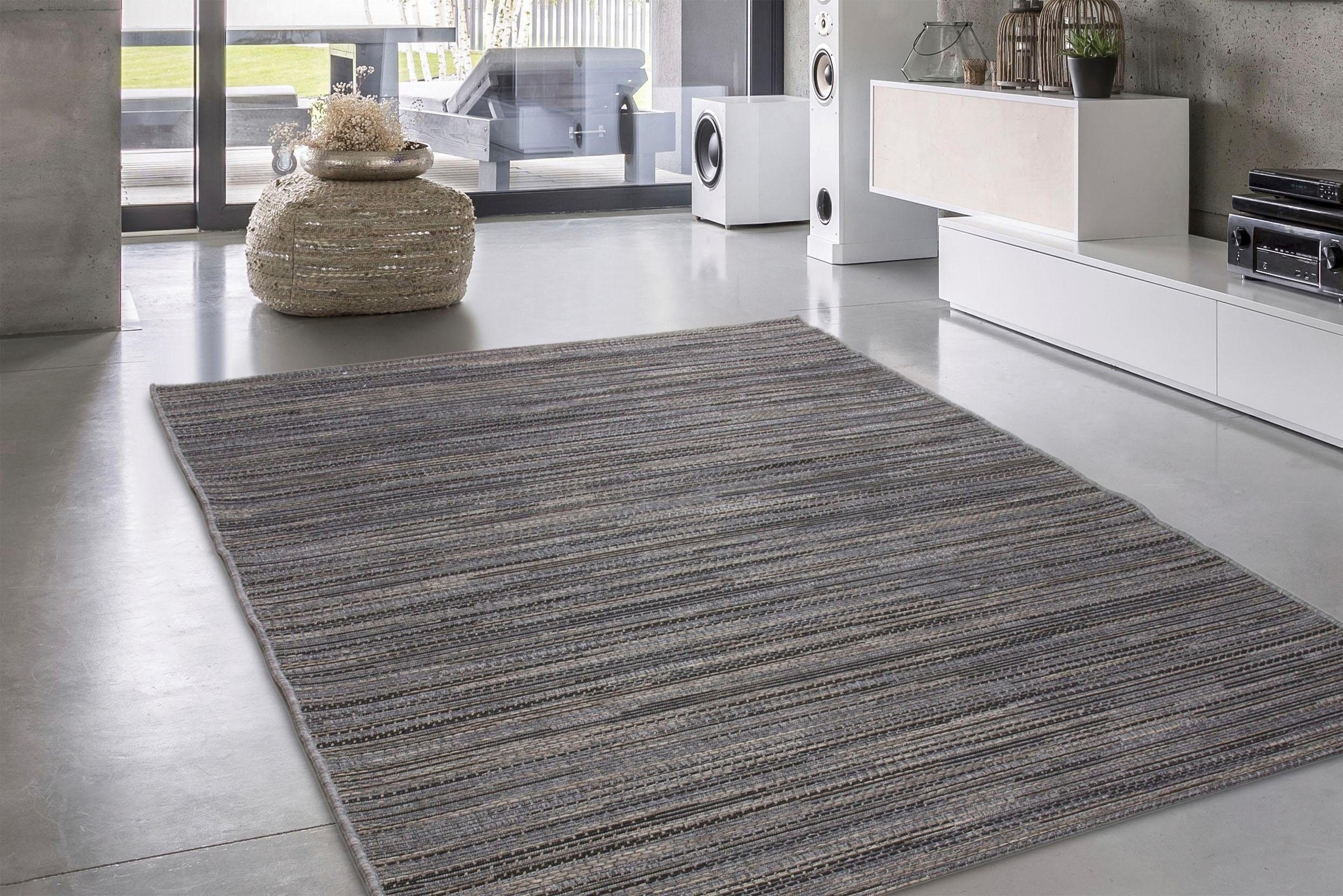 calo-deluxe Teppich »Perugia 1020«, rechteckig, 7 mm Höhe, In- und Outdoor geeignet, Wohnzimmer