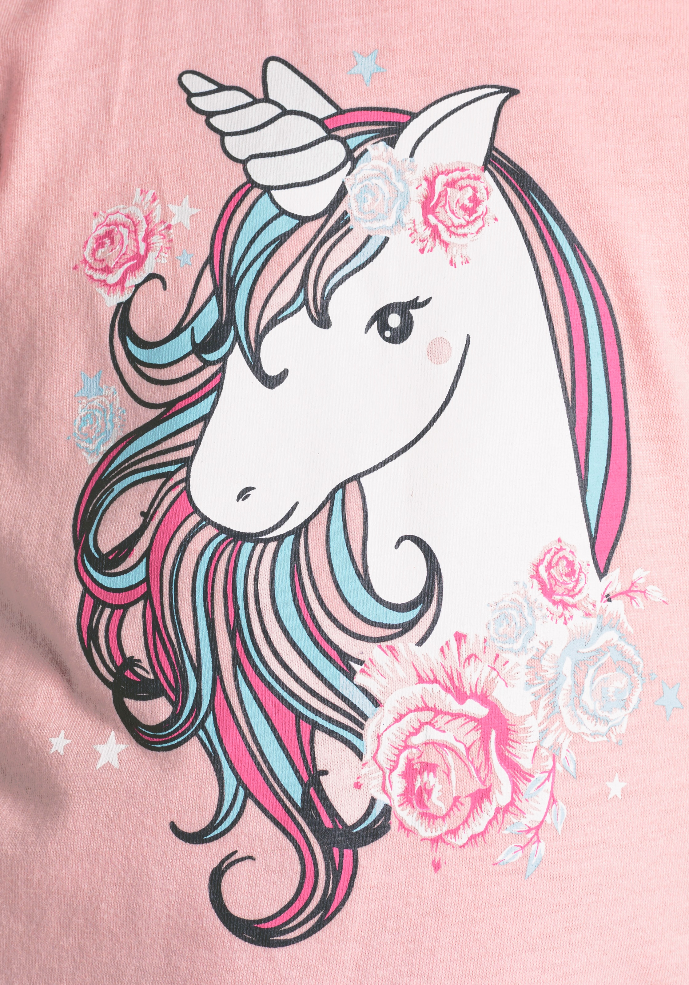 KIDSWORLD T-Shirt »für kleine Mädchen«, mit Einhorn Druck