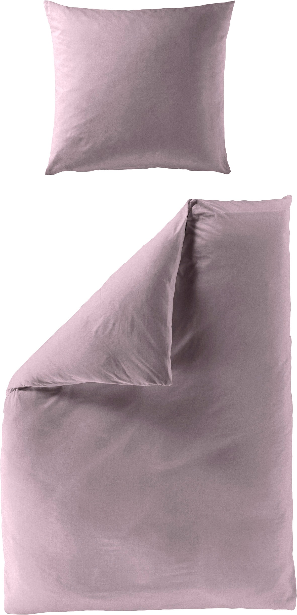Image of BIERBAUM Bettwäsche "Elegant uni" 2 Stk. Mako-Satin, 100 % Baumwolle, Uni, pflegeleicht