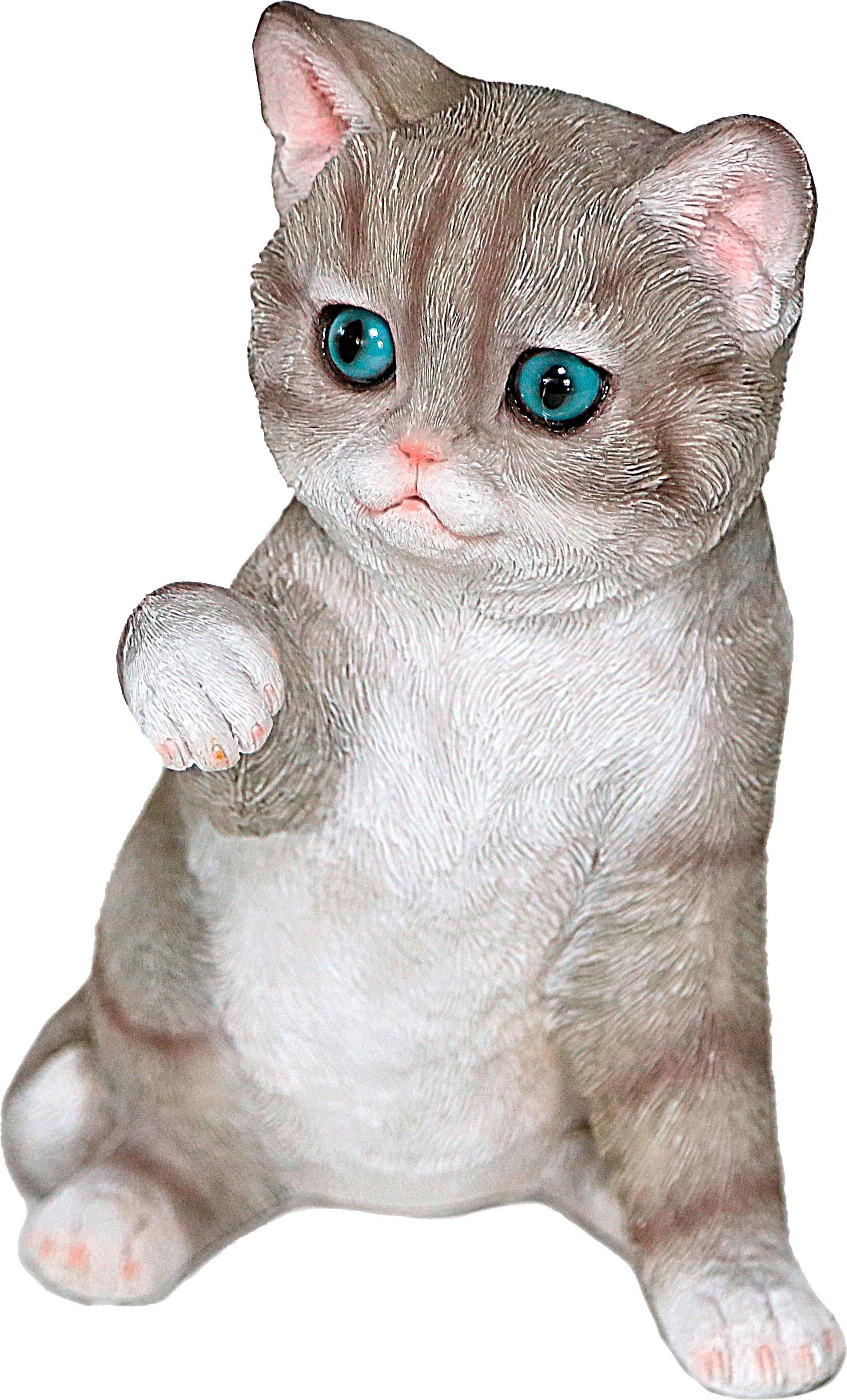 Image of Casa Collection by Jänig Tierfigur, Katze grau-weiss, rechte Pfote oben bei Ackermann Versand Schweiz