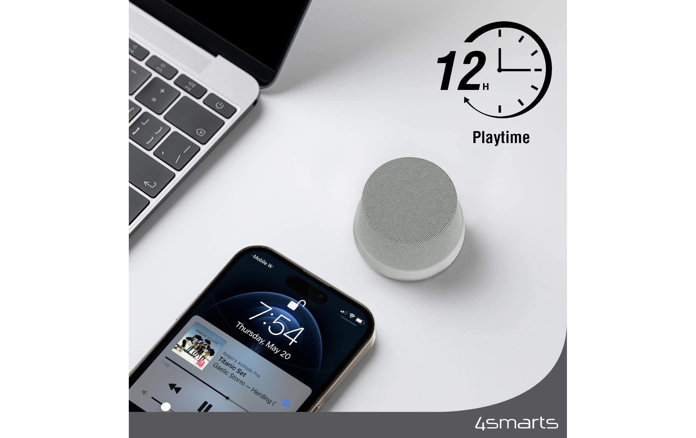 4smarts Bluetooth-Speaker »SoundForce Grau, Silberfarben«