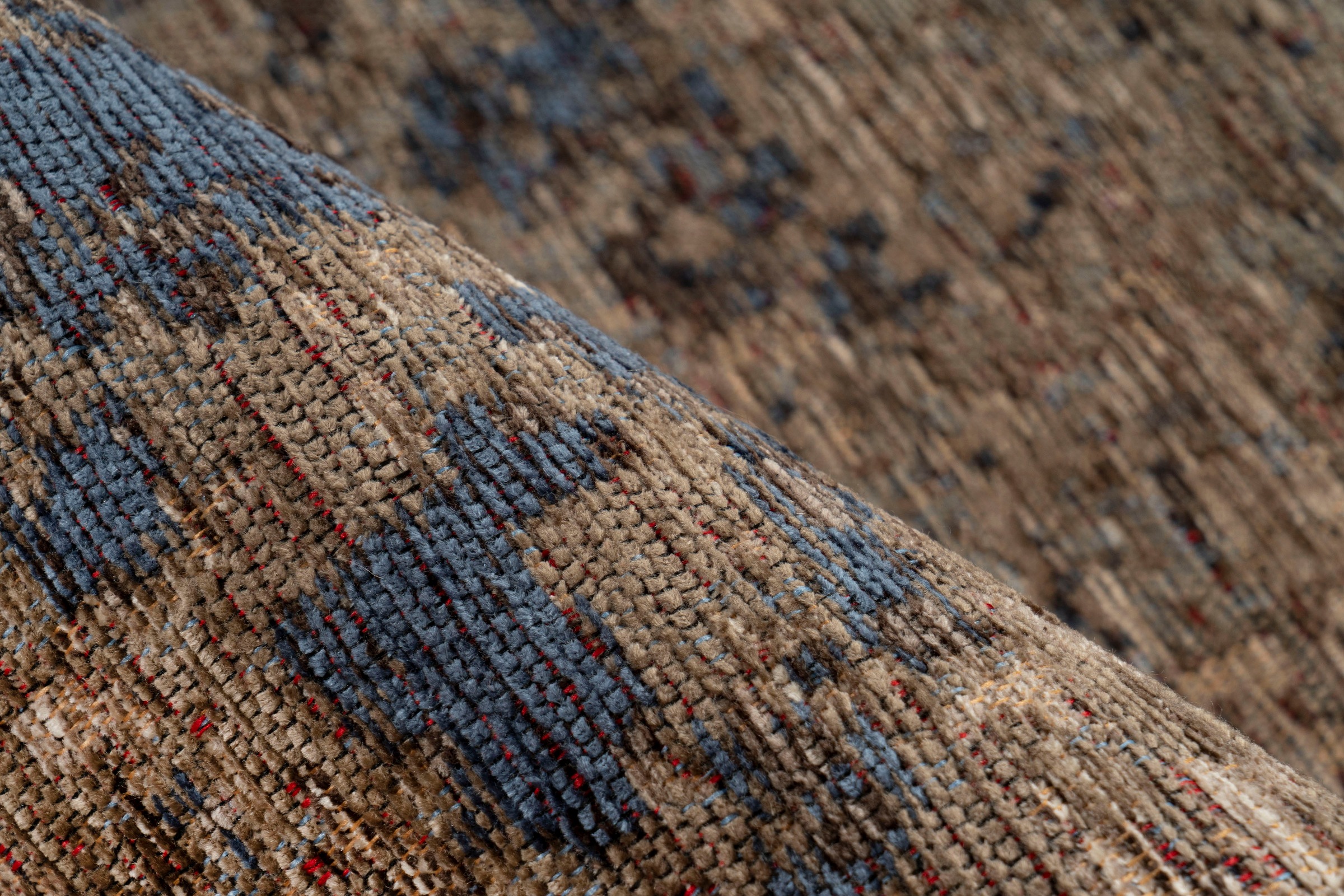 Padiro Teppich »Charme 625«, rechteckig, 5 mm Höhe, Chenille Flachgewebe im Vintage Stil
