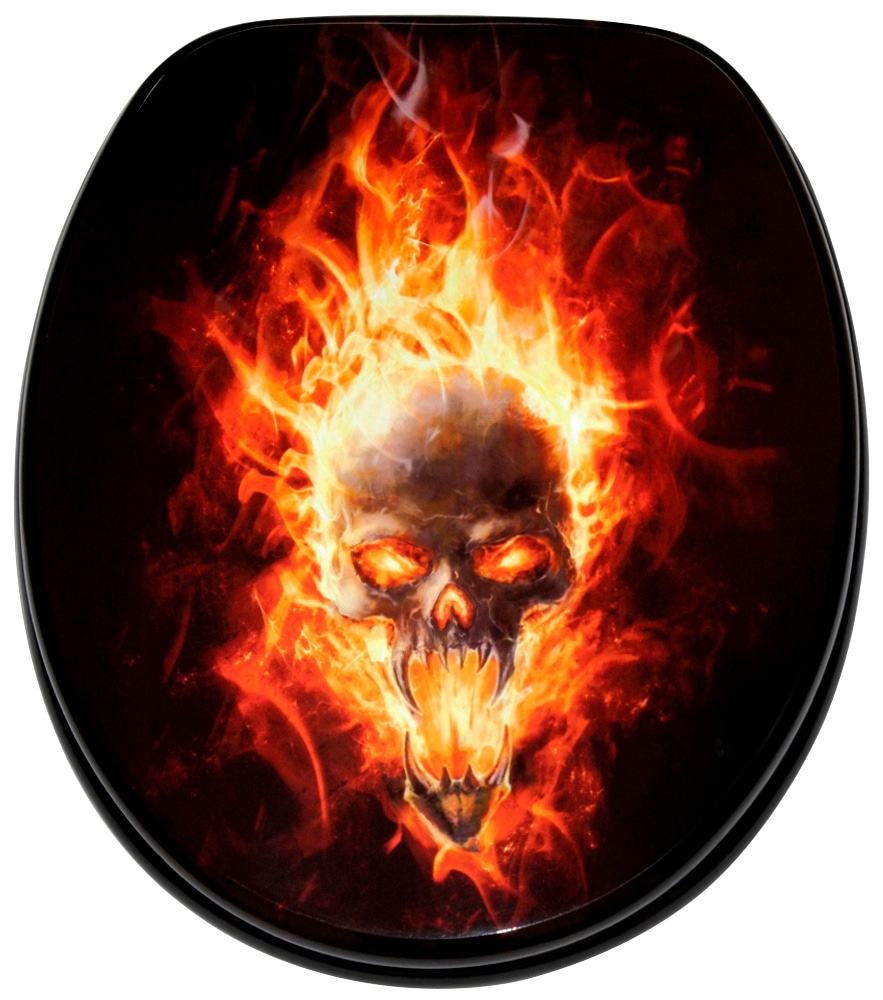 Image of Sanilo WC-Sitz "Totenkopf in Flammen"