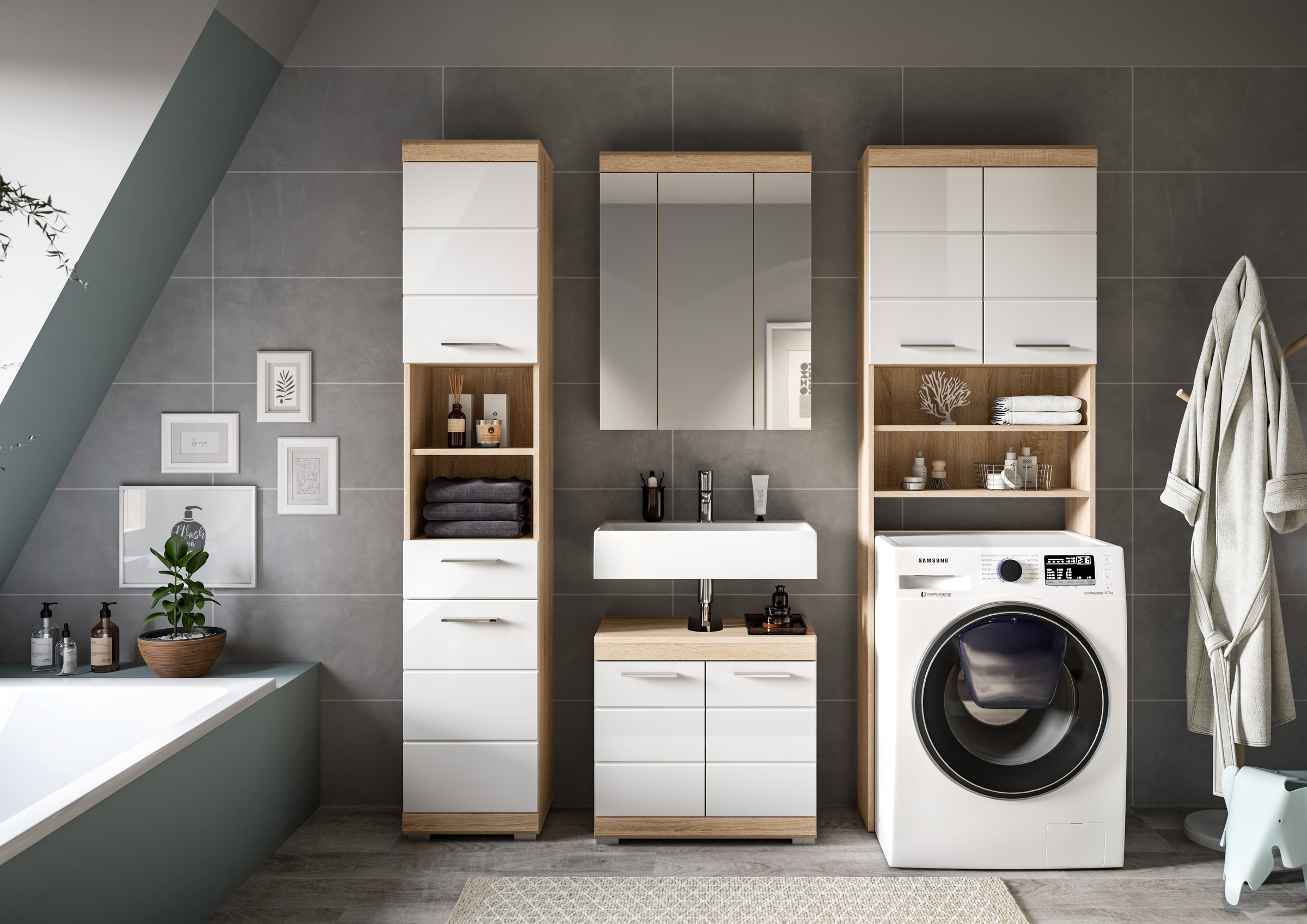 INOSIGN Ensemble de meubles de salle de bain »Siena, 4 teilig, bestehend aus:« Set, TOPSELLER!, 4 cuis tlg.