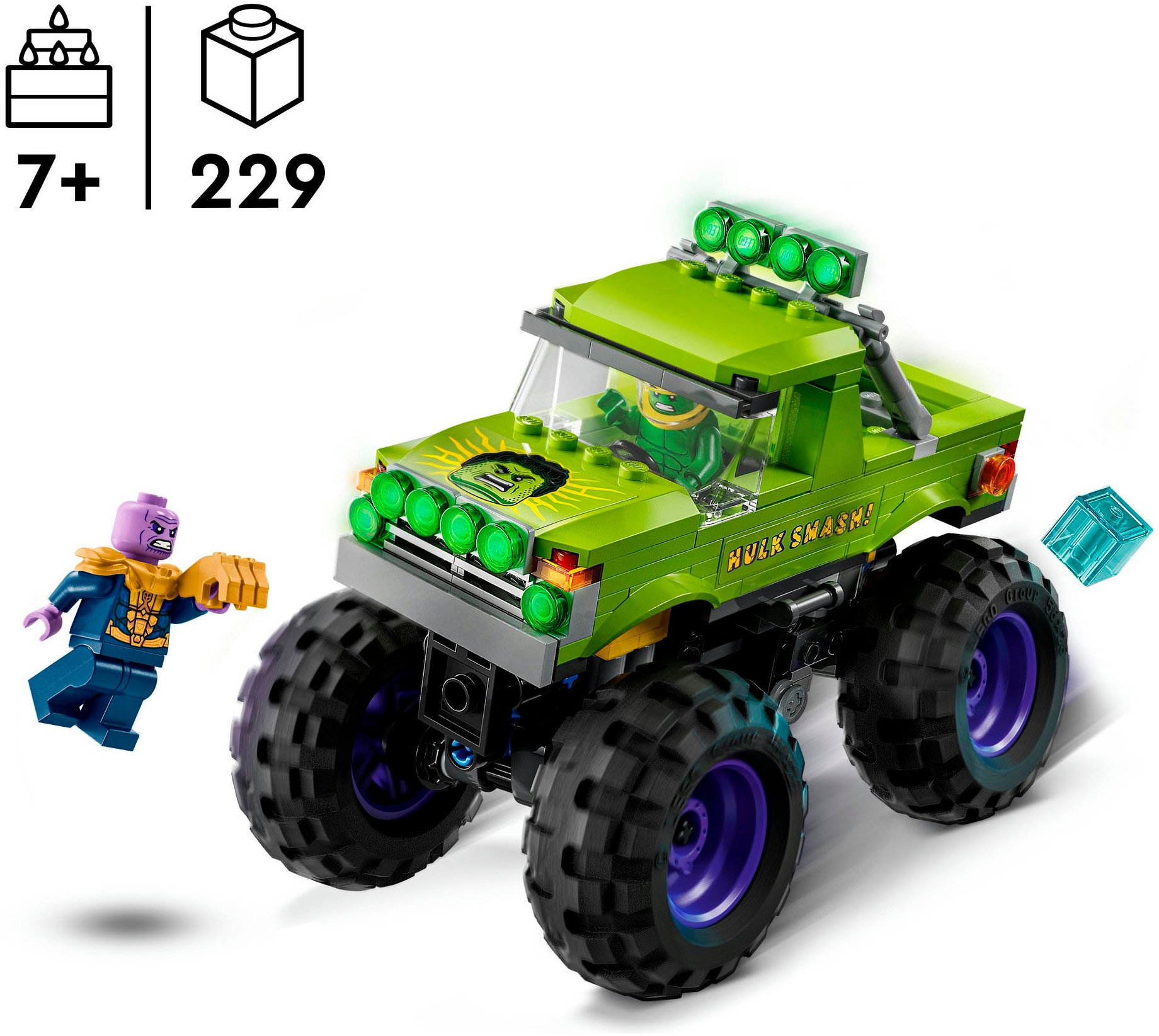 LEGO® Konstruktionsspielsteine »Hulk-Truck vs. Thanos (76312), LEGO Super Heroes« Made in Europe