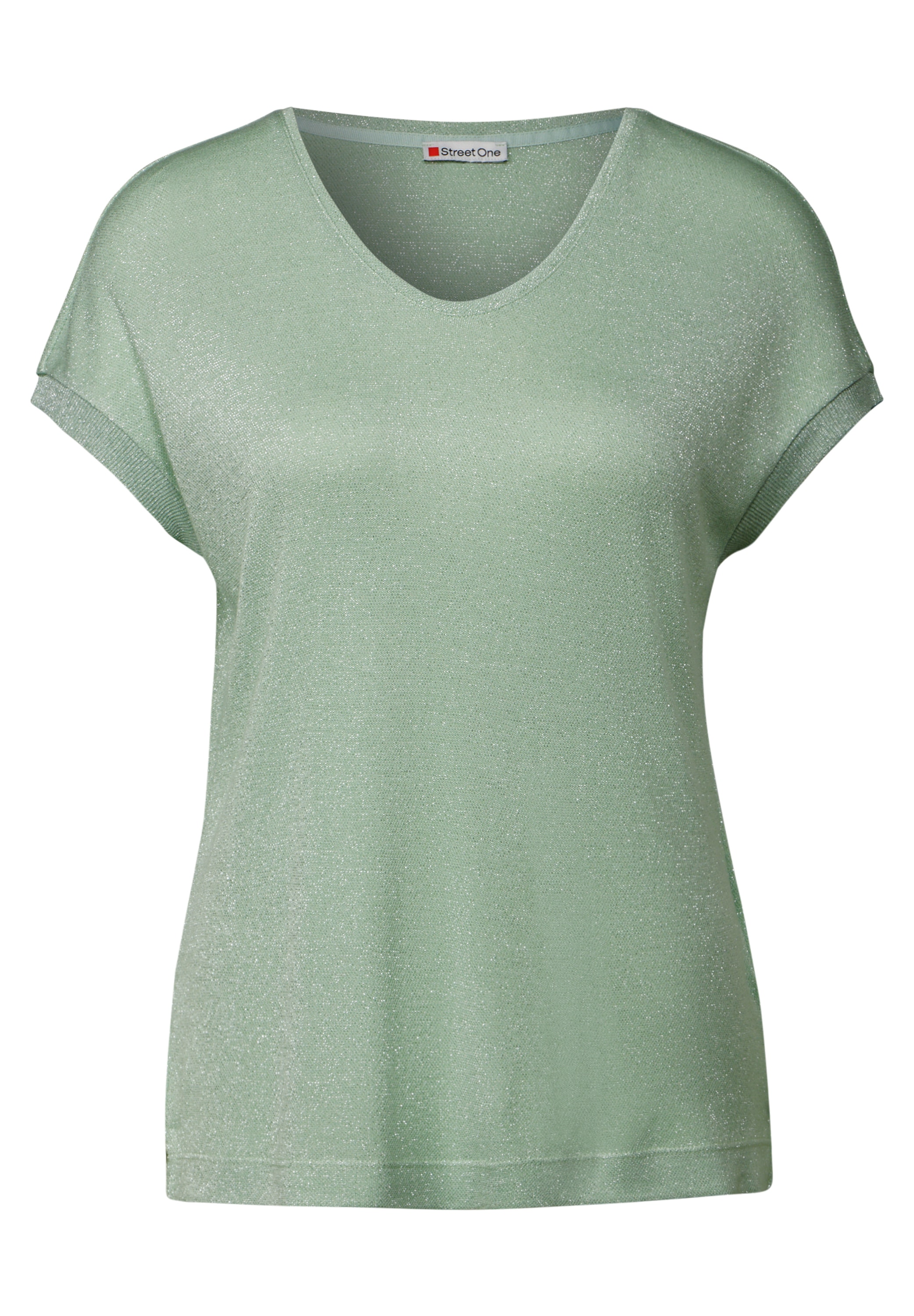 STREET ONE T-Shirt, im Glitzer-Look