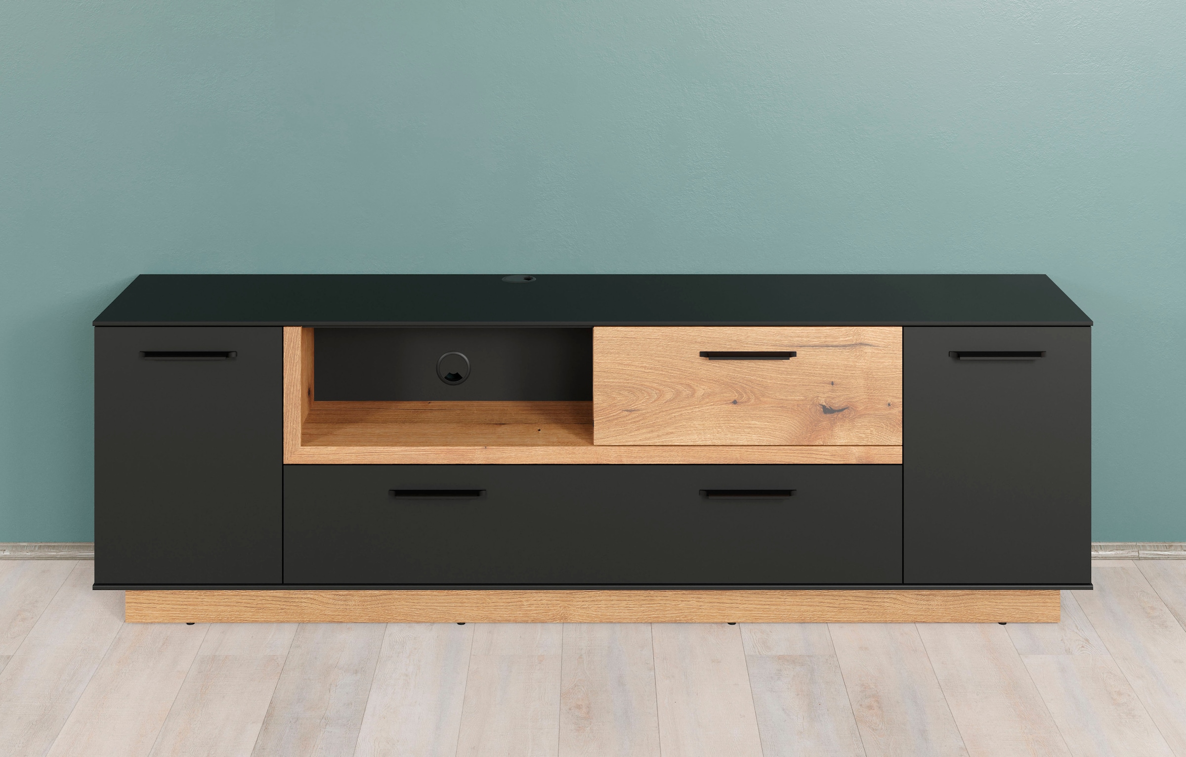 INOSIGN TV-Bank »Premont« 1 Stk. tlg. Eleganter, zweifarbiger TV-Schrank - Lowboard mit Soft-Close