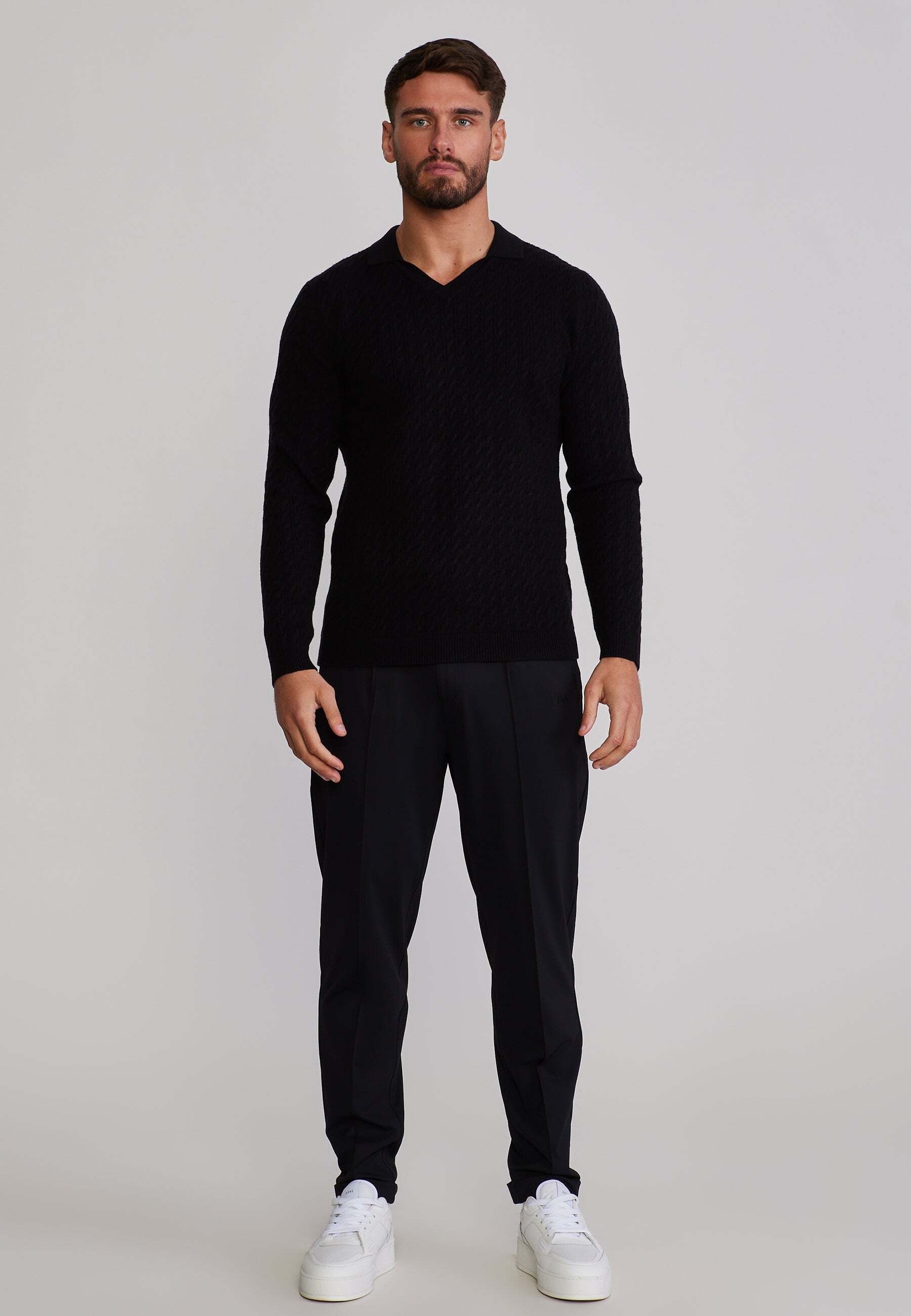 Siksilk Polo à manches longues »Siksilk Langarmpolo Knitted Polo«