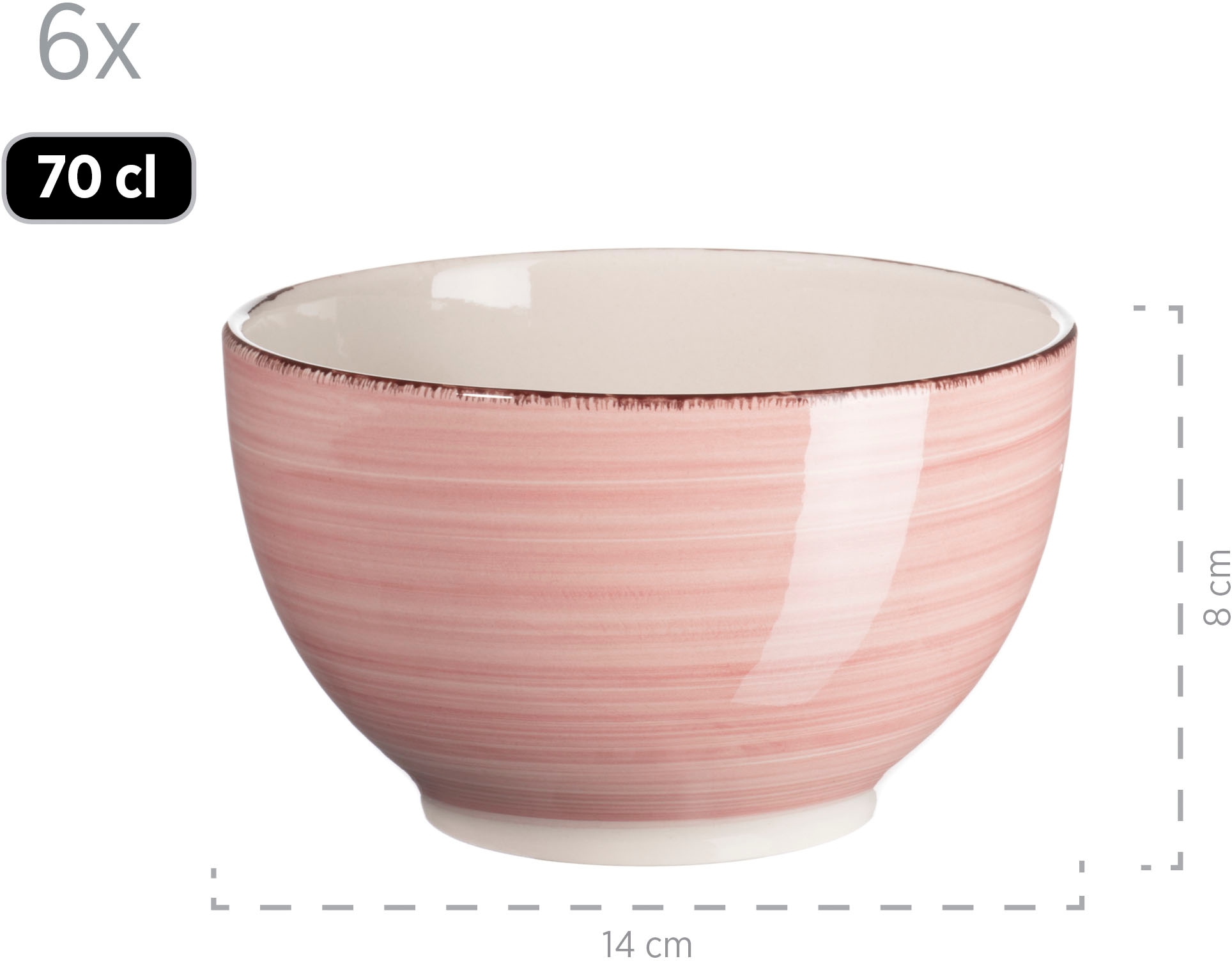 GOODproduct Kaffeeservice »Geschirr-Set, Service Bell Tempo« mit Spiraldekor, 18 Teile, für 6 Personen