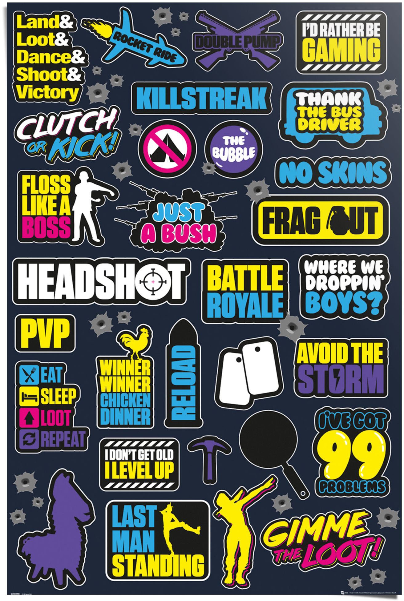 Image of Reinders! Poster »Battle Royale Infographic«, (1 St.) bei Ackermann Versand Schweiz