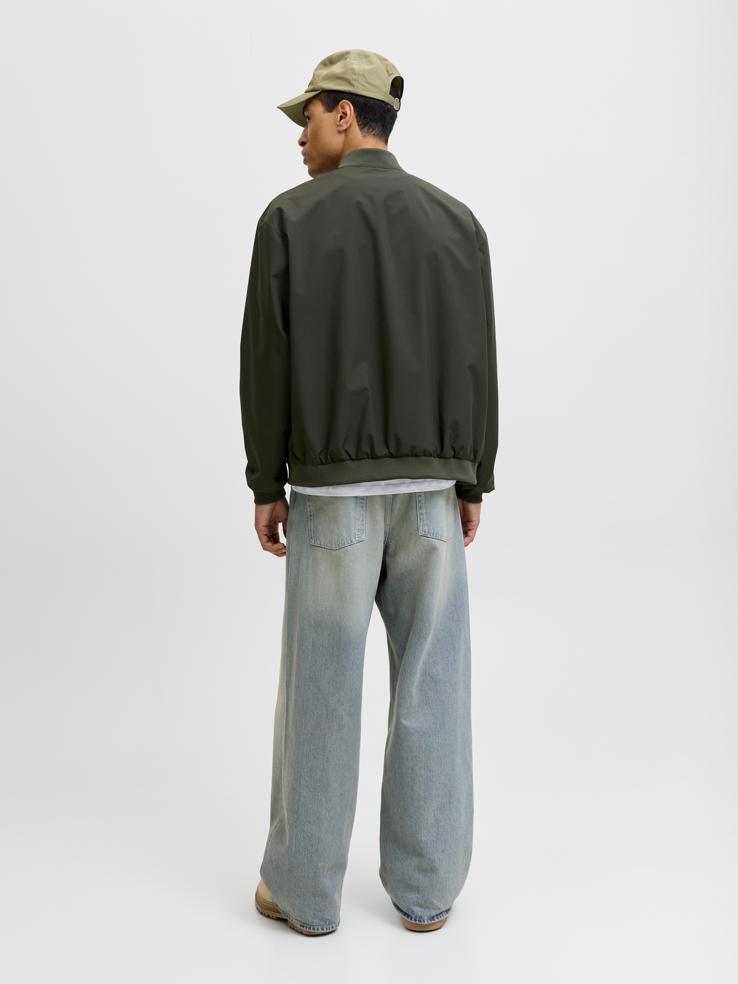 Jack & Jones Veste bomber »JJECHARGE BOMBER JACKET NOOS« ohne Kapuze mit Rippbündchen