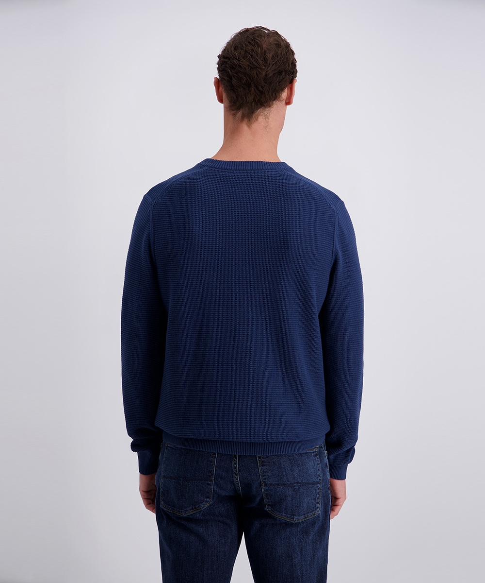 Pierre Cardin Pull à col rond avec motif à structure gaufrée