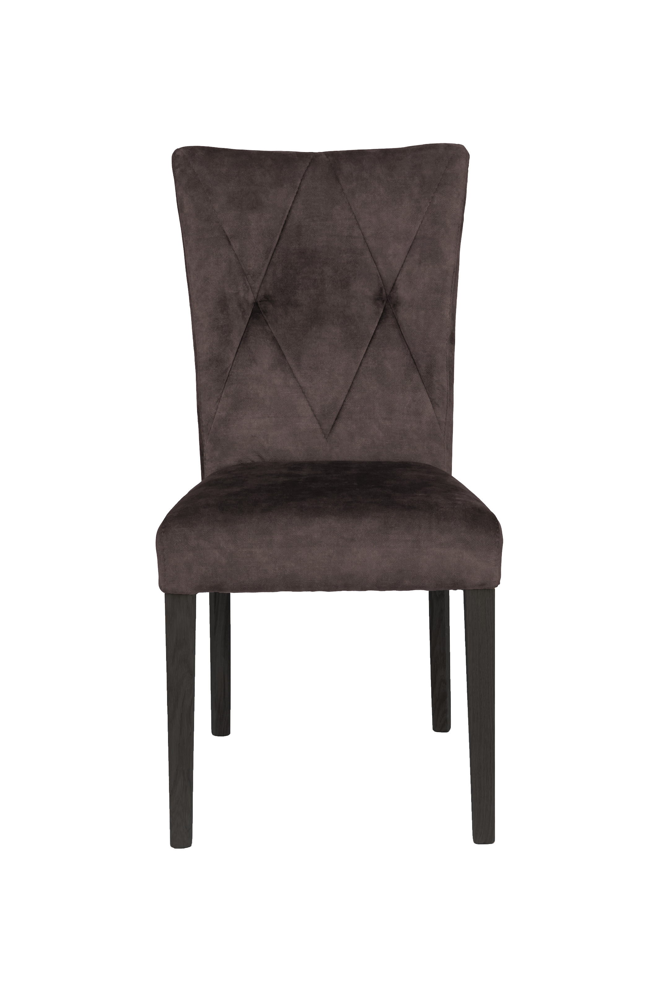 Home affaire 4-Fussstuhl »Diamond« (Set) 2 Stk. Samtvelours Sitz und Ruecken gepolstert