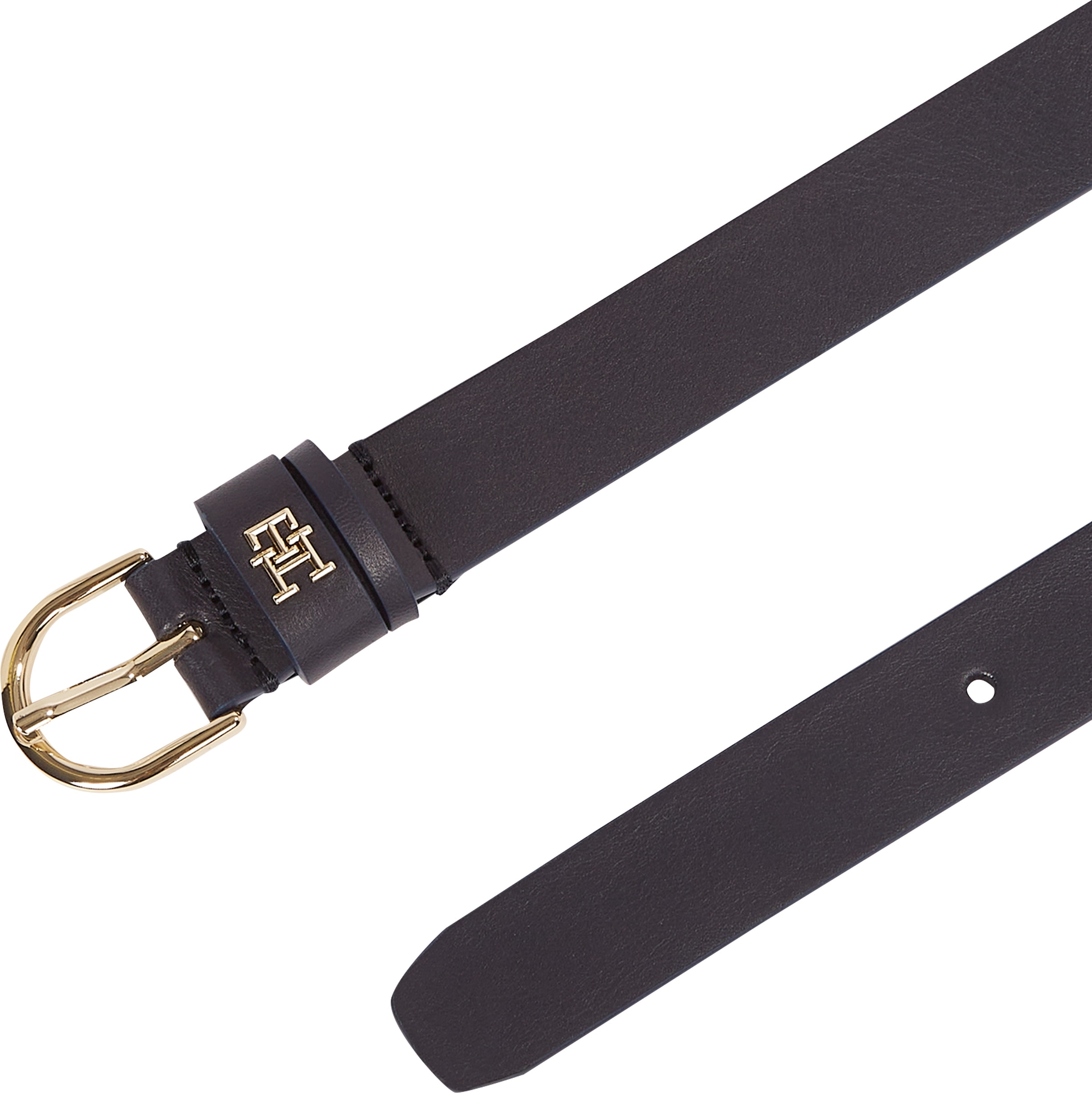 Tommy Hilfiger Ledergürtel »ESSENTIAL EFFORTLESS 2.5«, Logoemblem, weiche Haptik, ovale Einfachdornschliesse