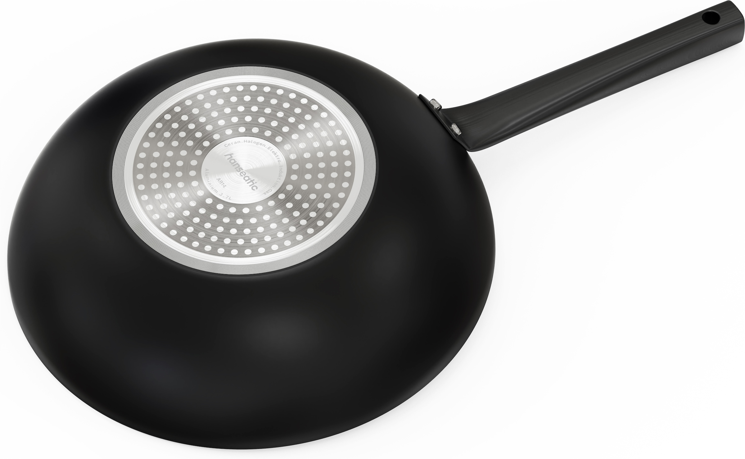 Hanseatic »ALU BASIC« Aluminium 1 tlg. poêle avec revêtement antiadhésif, pour tous types de cuisinières, y compris induction