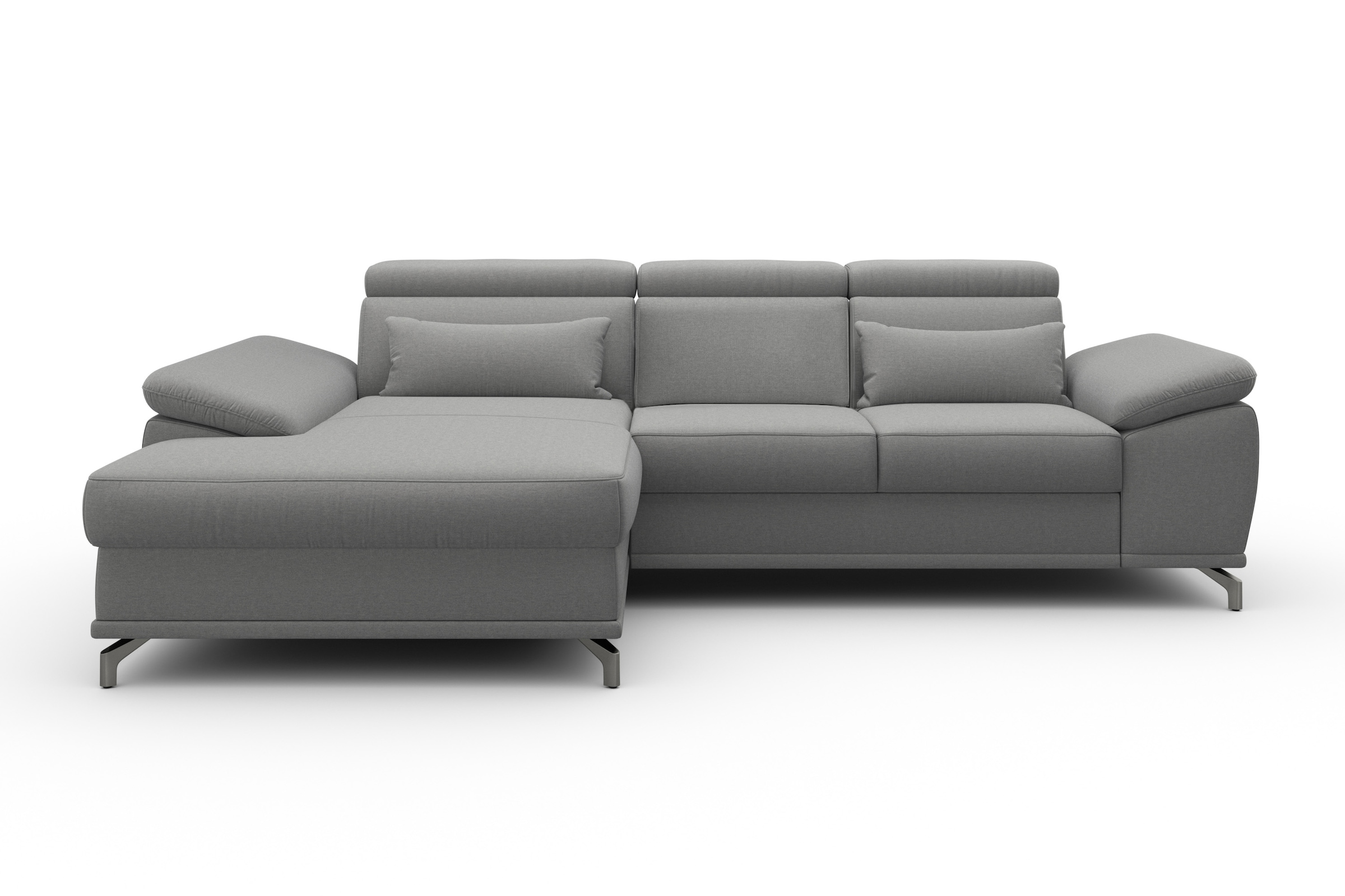 sit&more Ecksofa »Cabrio L-Form, B: 295 cm, mit Sitztiefen-, Arm- & Kopfteilverstellung« 2 Nierenkissen, Federkern, optional Bettfunktion und Stauraum