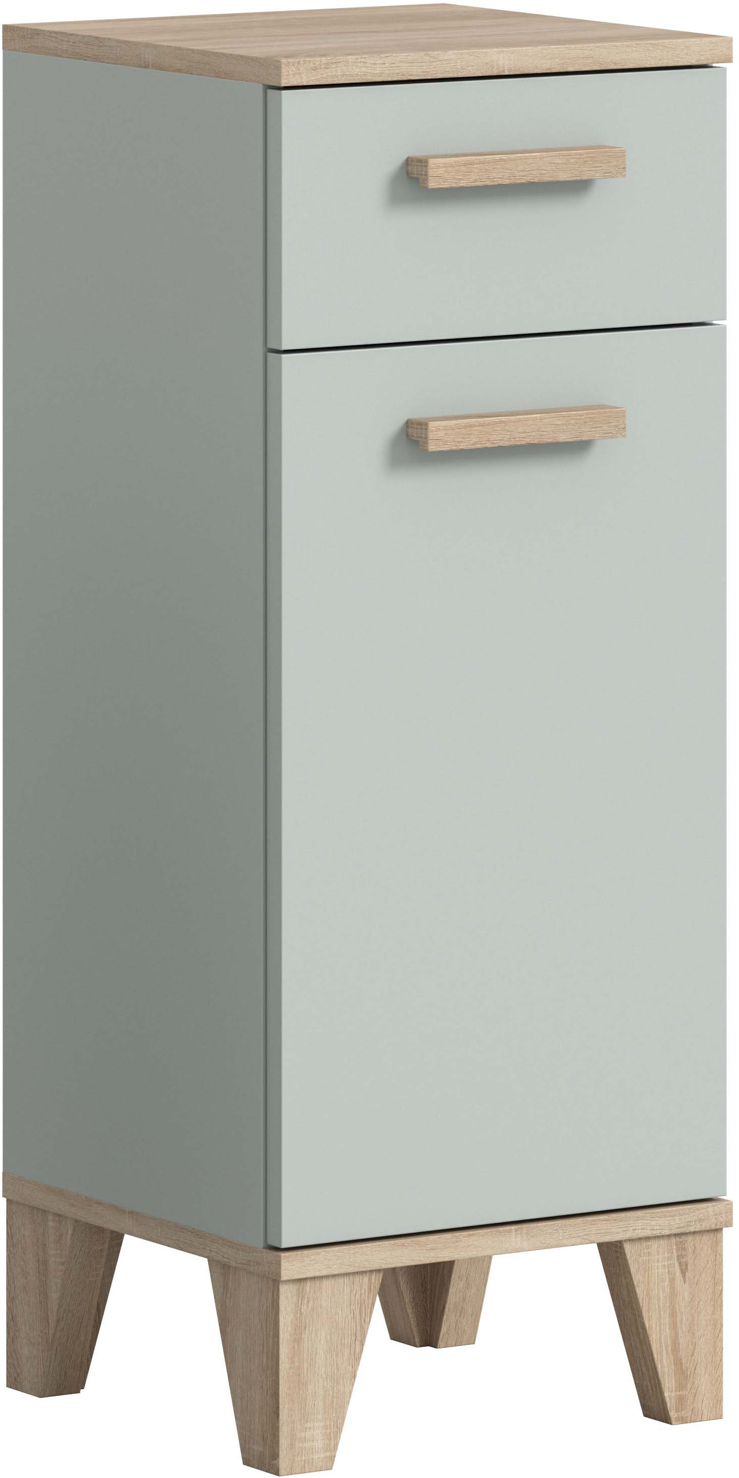 Image of welltime Midischrank "MINTTU, Höhe 87 cm, 1 Tür, 1 Schubkasten, 1 Einlegeboden, 2 Fächer" Türanschlag rechts und links montierbar, Badmöbel, Badschrank, Schrank, Kommode, Bad, Unterschrank