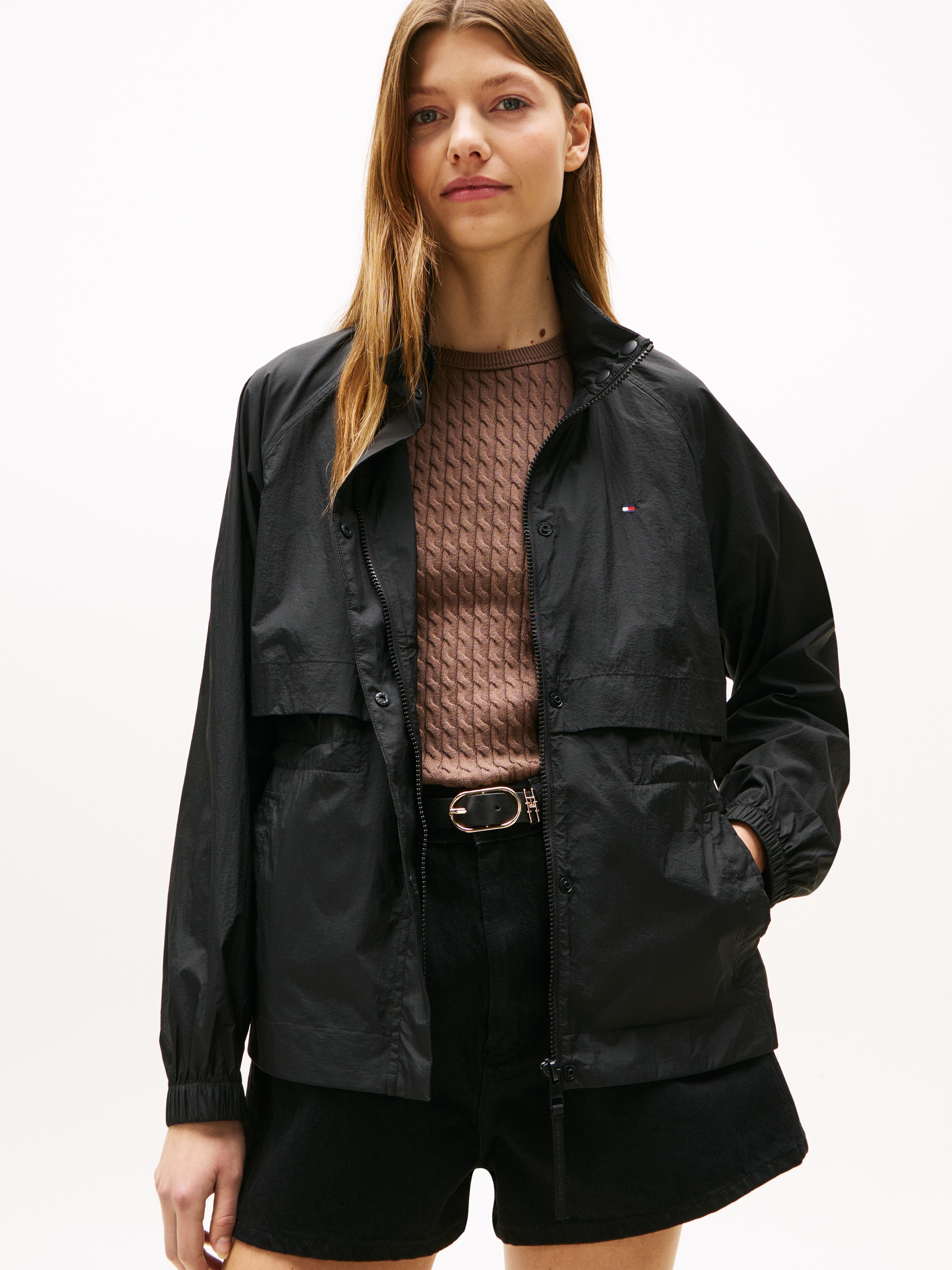 Image of Tommy Hilfiger Windbreaker "UL NYLON PACKABLE WINDBREAKER" mit Kapuze