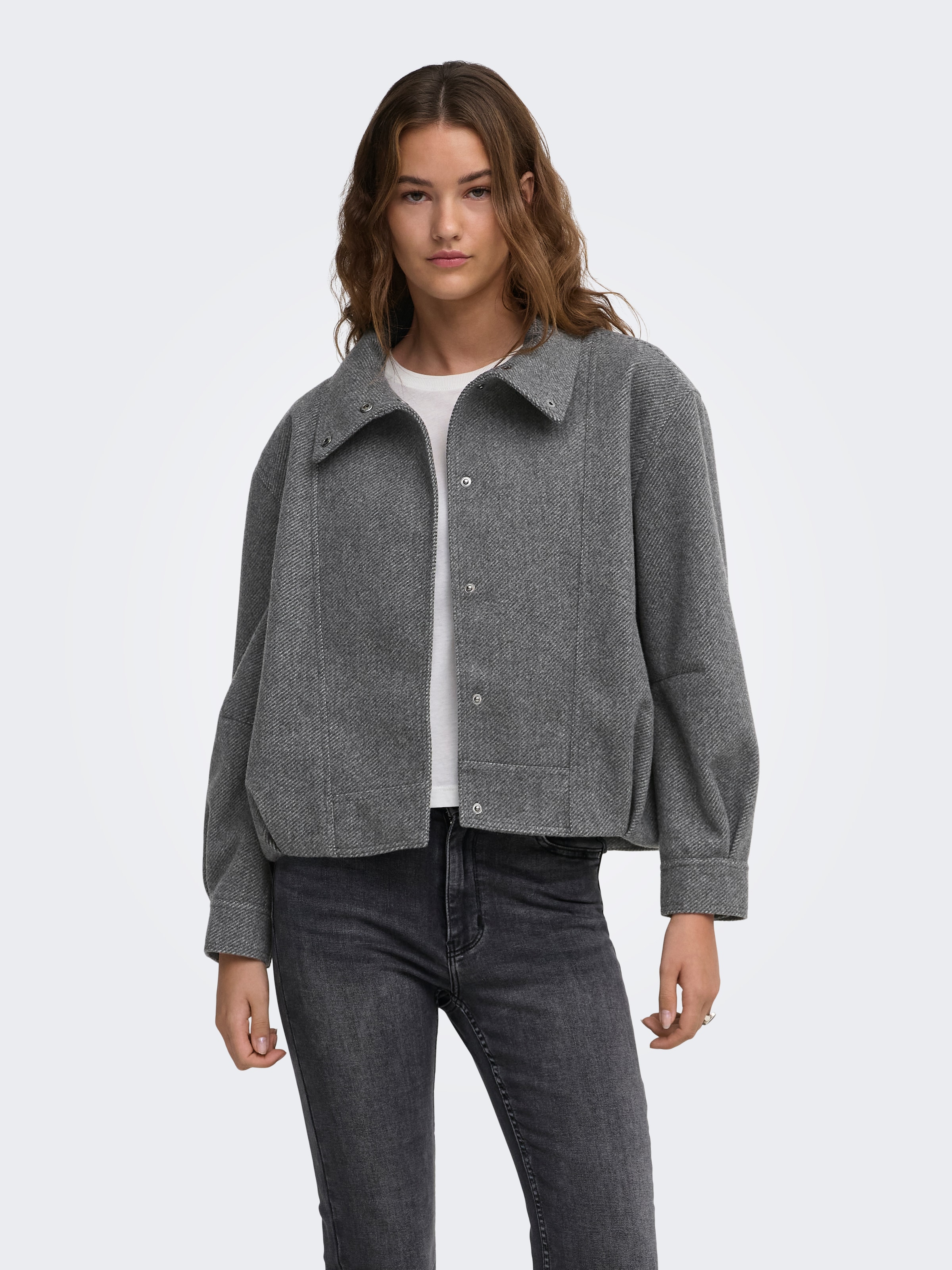Image of ONLY Kurzjacke "ONLASTA HIGH COLLAR BOMBER JACKET OTW" Kunstfaser