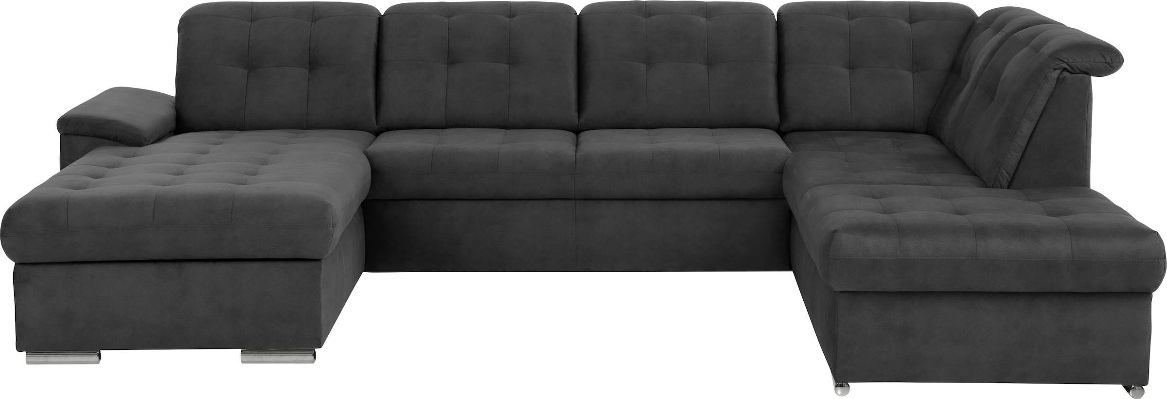 exxpo - sofa fashion Wohnlandschaft »Durango, aufwendige Sitz- und Rückenverarbeitung, bequem, U-Form«, inkl. Kopfteilverstellung, wahlweise mit Bettfunktion und Bettkasten