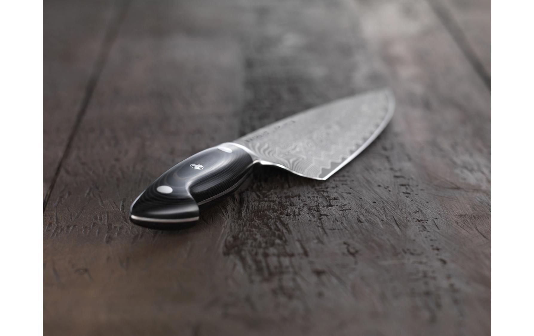 Zwilling Universalküchenmesser "Kramer Euro Stainless 13 cm" Hochwertiges Allzweckmesser aus 100-lagigem Damaststahl