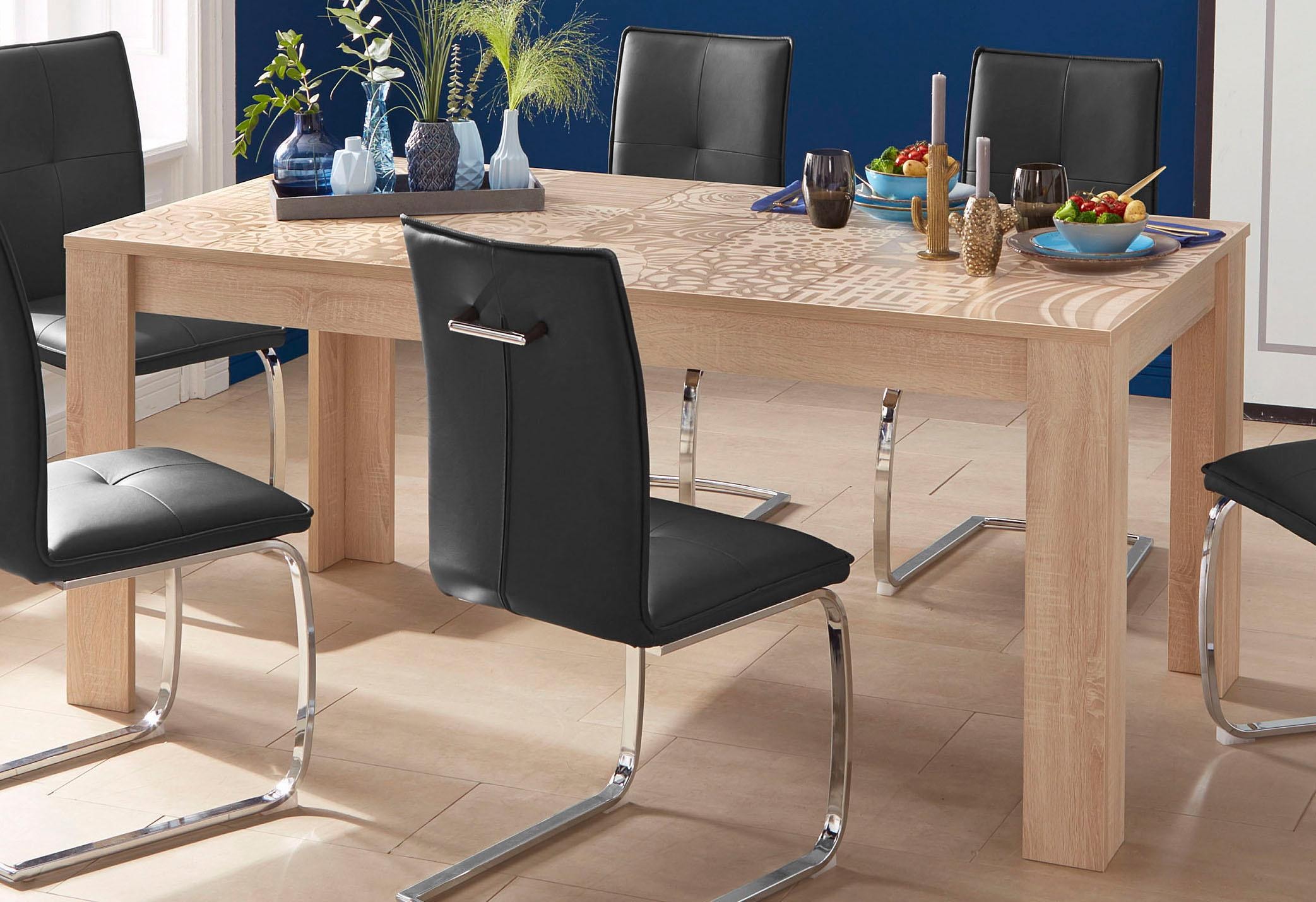 INOSIGN Table de salle à manger »Miro« Breite 180 cm mit oder ohne Ansteckplatten