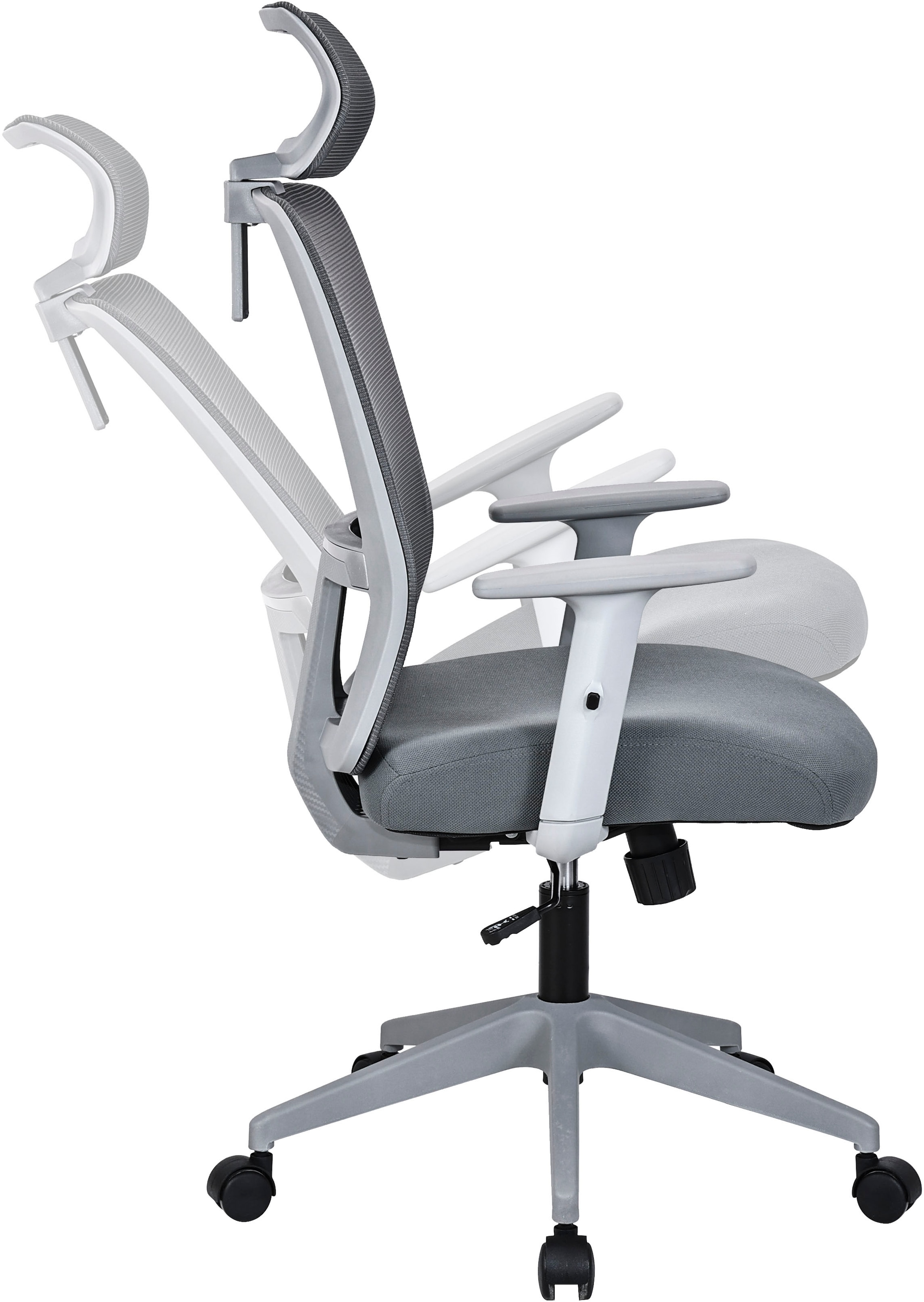 GOODproduct Chaise de bureau »Tallard, Mesh Schreibtischstuhl, ergonomische Ausstattung« () verstellbare Kopfstütze, Lumbalstütze & Armlehnen