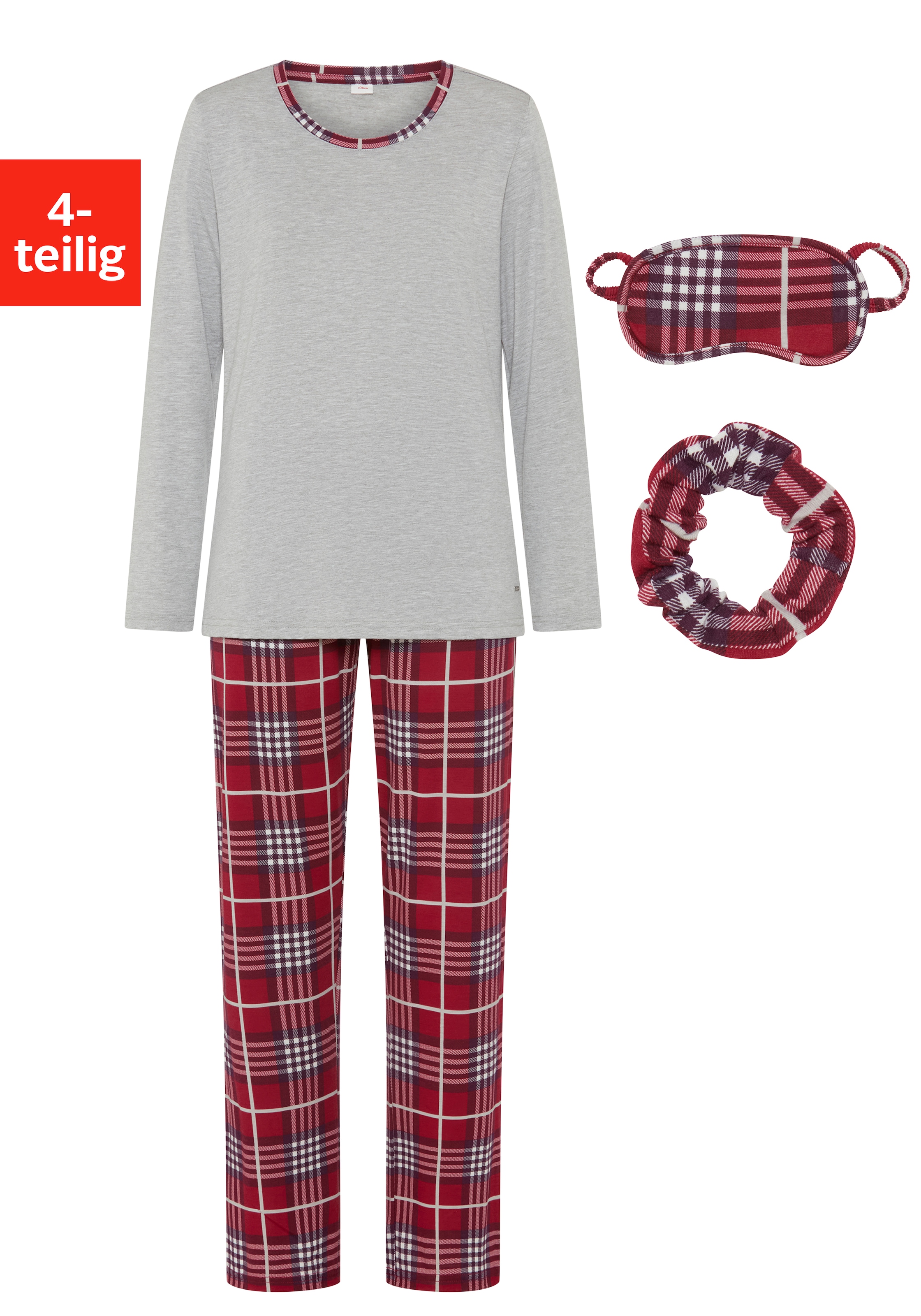 Image of s.Oliver Schlafanzug Set, 4 mit Scrunchie und Schlafmaske