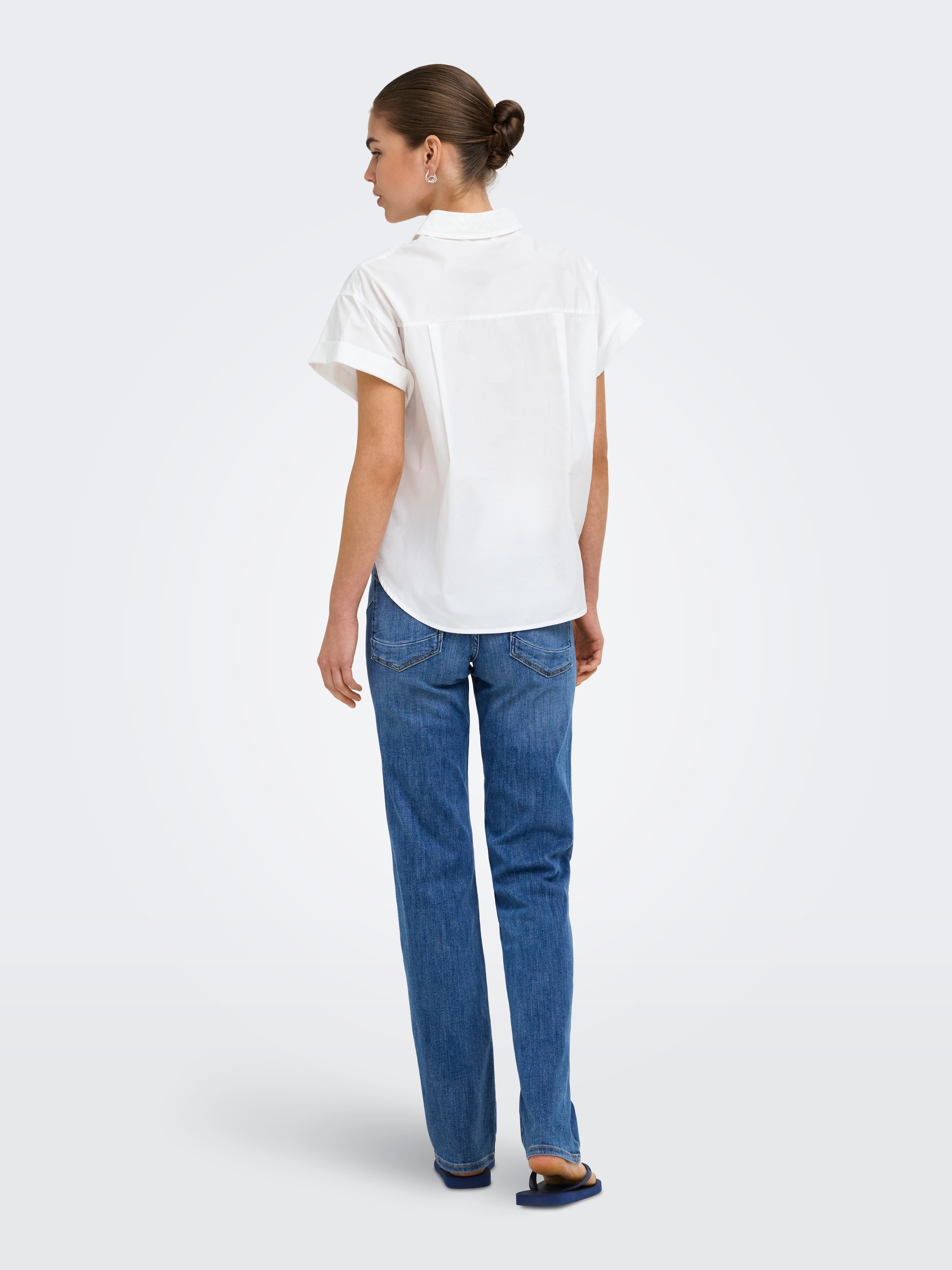 ONLY Slim-fit-Jeans »ONLPOWER MW PUSH UP SLIM STRAIGHT DNM« Baumwollmischung, mid waist, slim fit