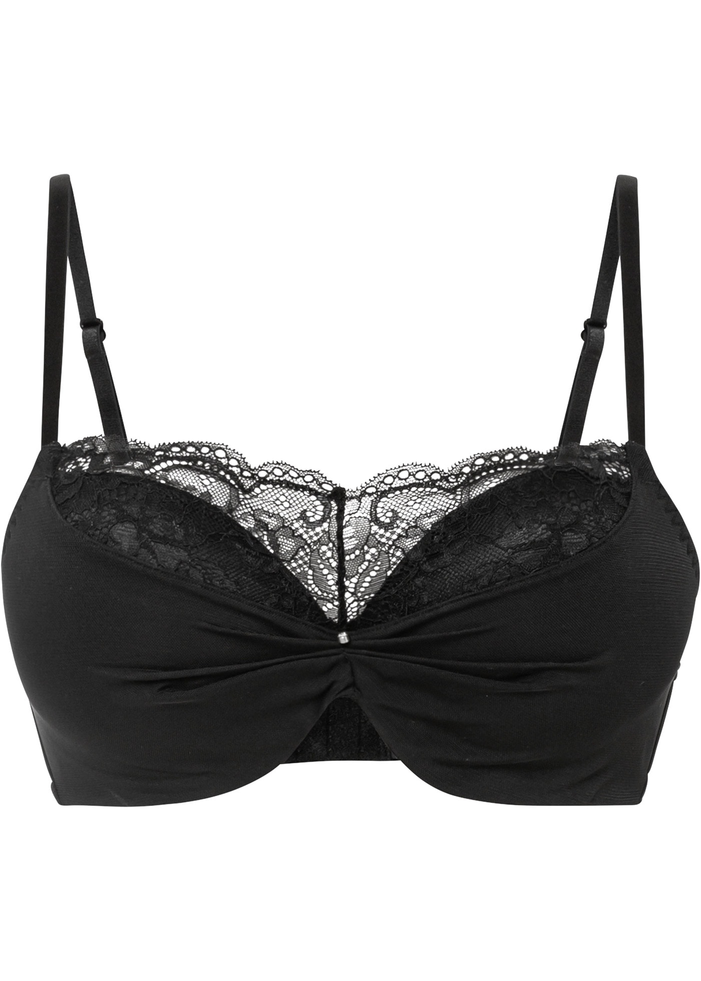 bonprix Soutien-gorge push-up »Push-up-BH mit Spitzeneinsatz« mit Spitzeneinsatz, herausnehmbare Einlagen
