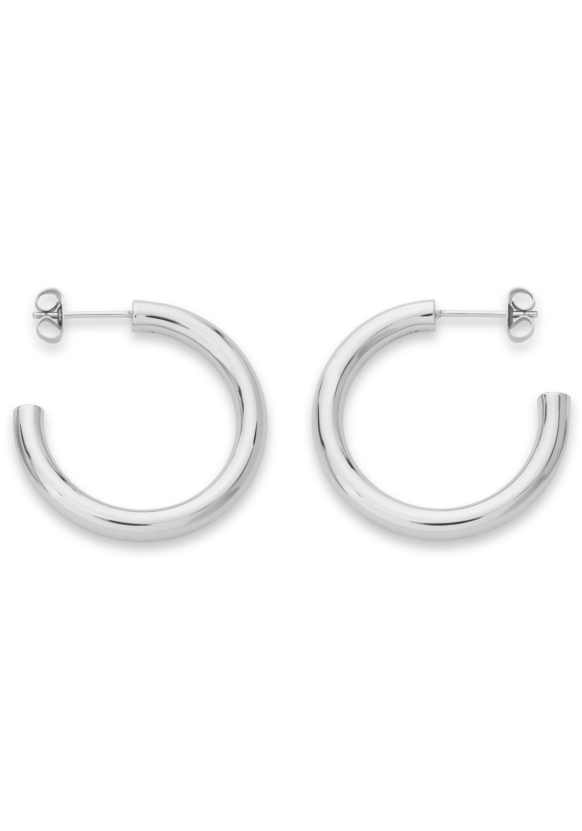 Paar Creolen »Iggy Classic hoop big silver, JCHBS-J083, J086«