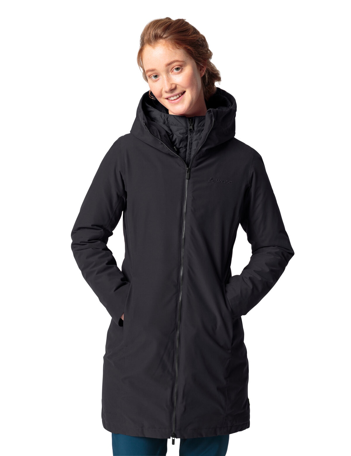 Image of VAUDE 3-in-1-Funktionsparka "WOMENS ANNECY 3IN1 COAT III" 2 Stk. tlg. mit Kapuze mit Daunen- und Federfüllung, wasserdicht und winddicht