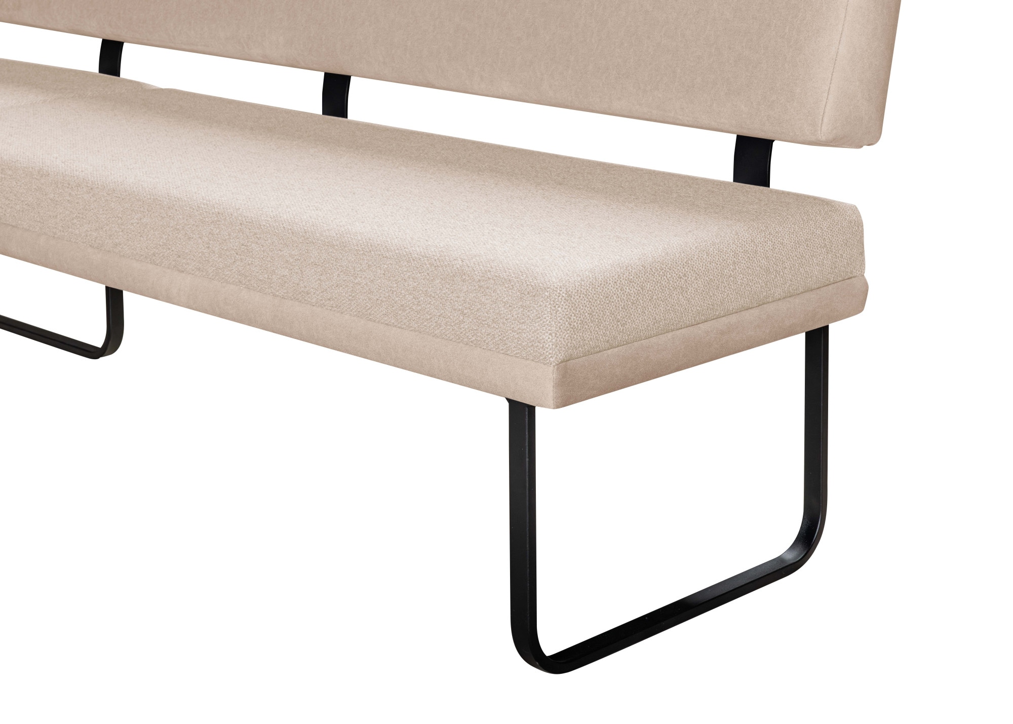 GOODproduct Eckbankgruppe »Gabi Essecke, Sitzgruppe, Eckbankgruppe, Küchenbankgruppe« Set, 4tlg, 4 tlg. tlg. Gestell aus matt-schwarzem Flachmetall, stabil, 2-Stoff-Design