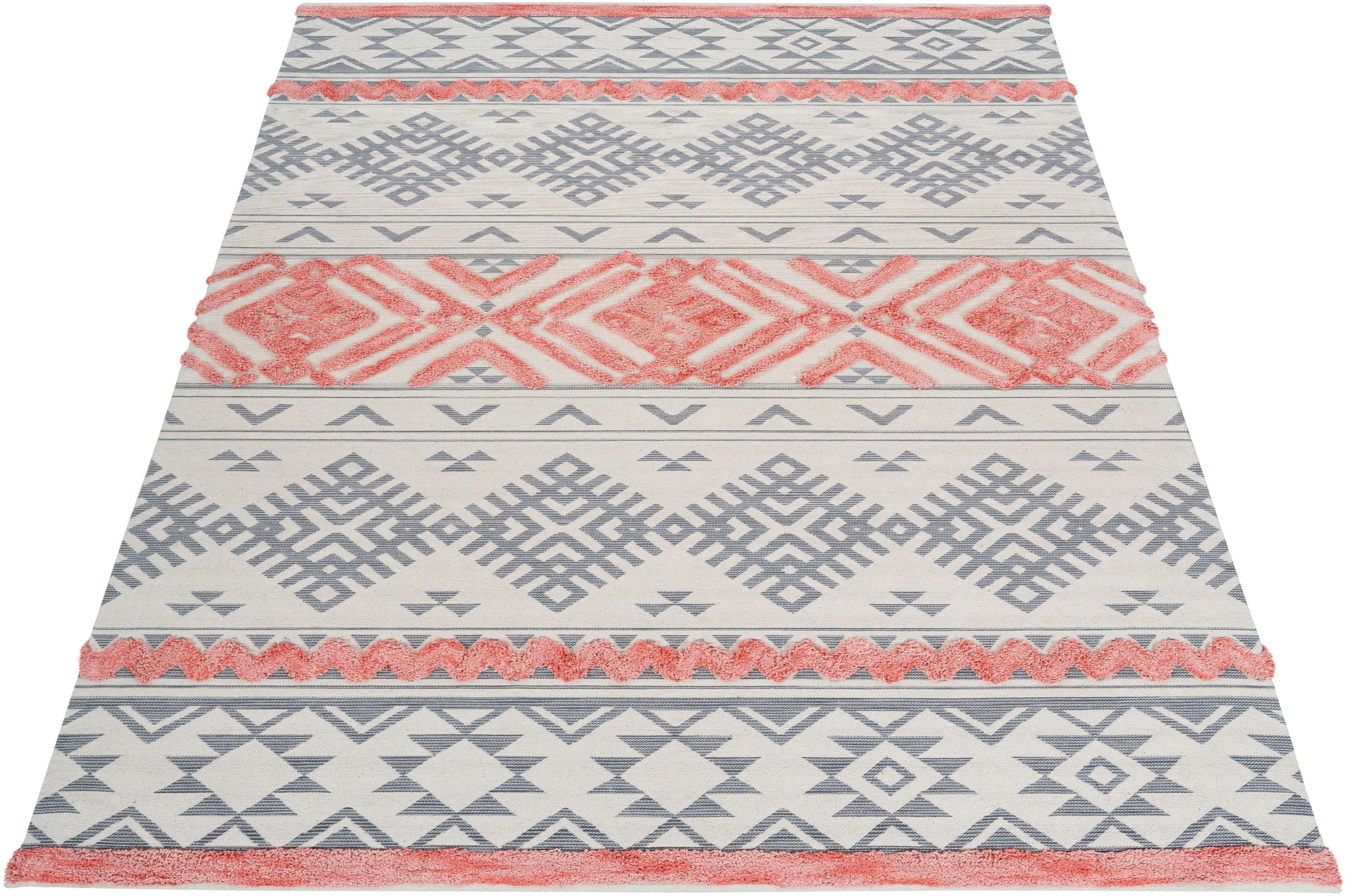 Image of andas Teppich »Darius«, rechteckig, 10 mm Höhe, Hoch-Tief, Pastell, Wohnzimmer bei Ackermann Versand Schweiz