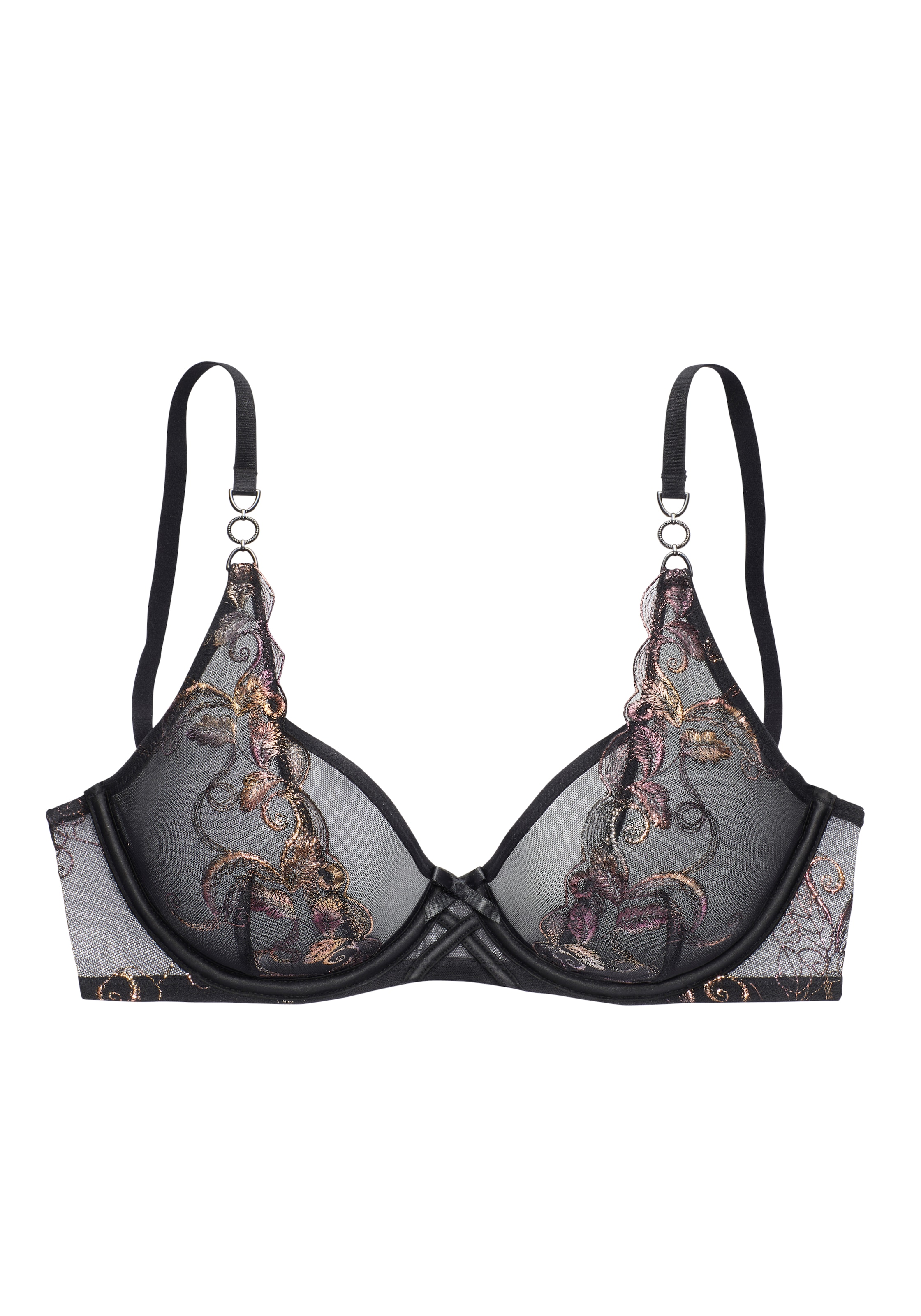 LASCANA Soutien-gorge à armatures avec broderie à finition métallique brillante, lingerie sexy